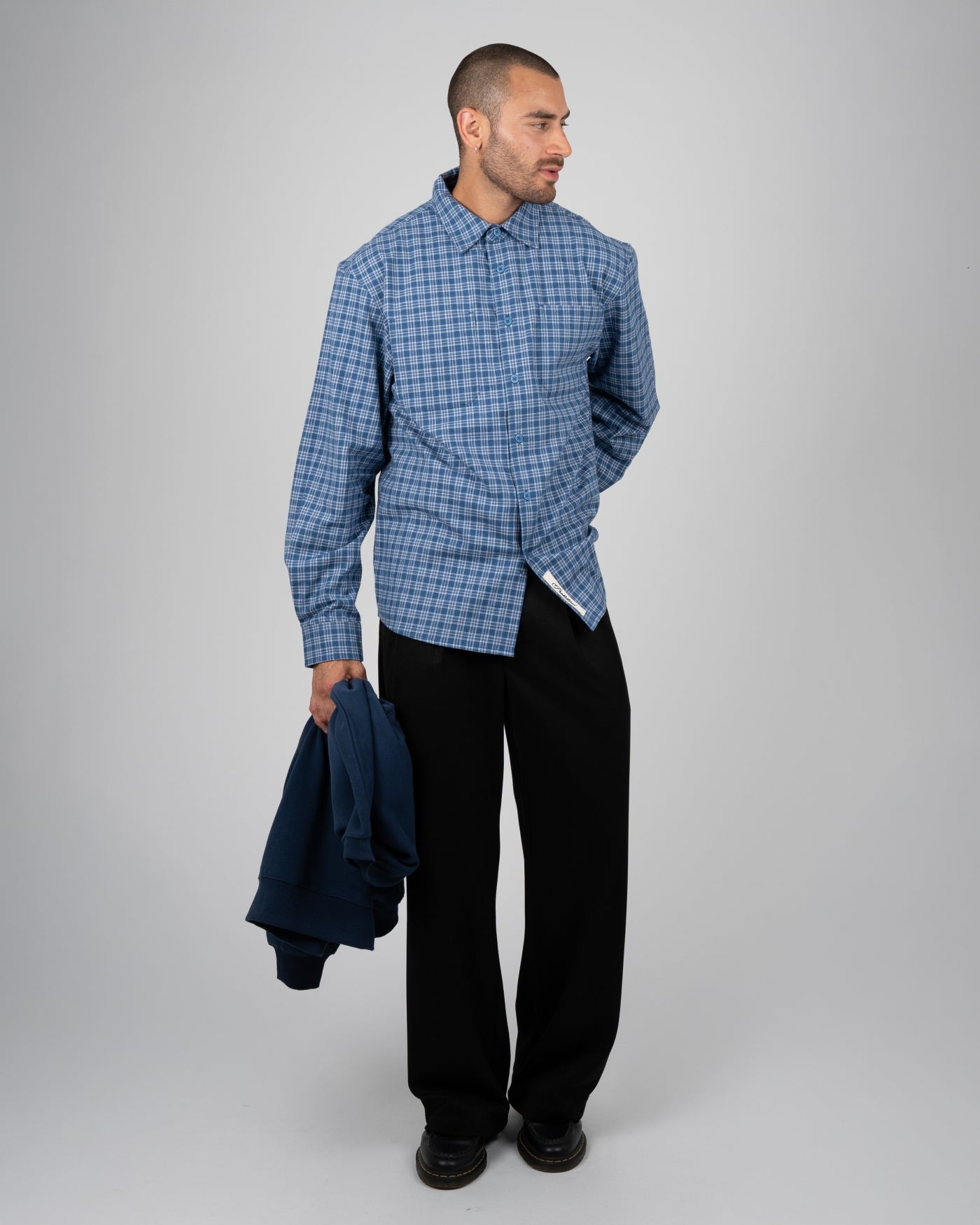 Checkered Flannel Shirt | Blue