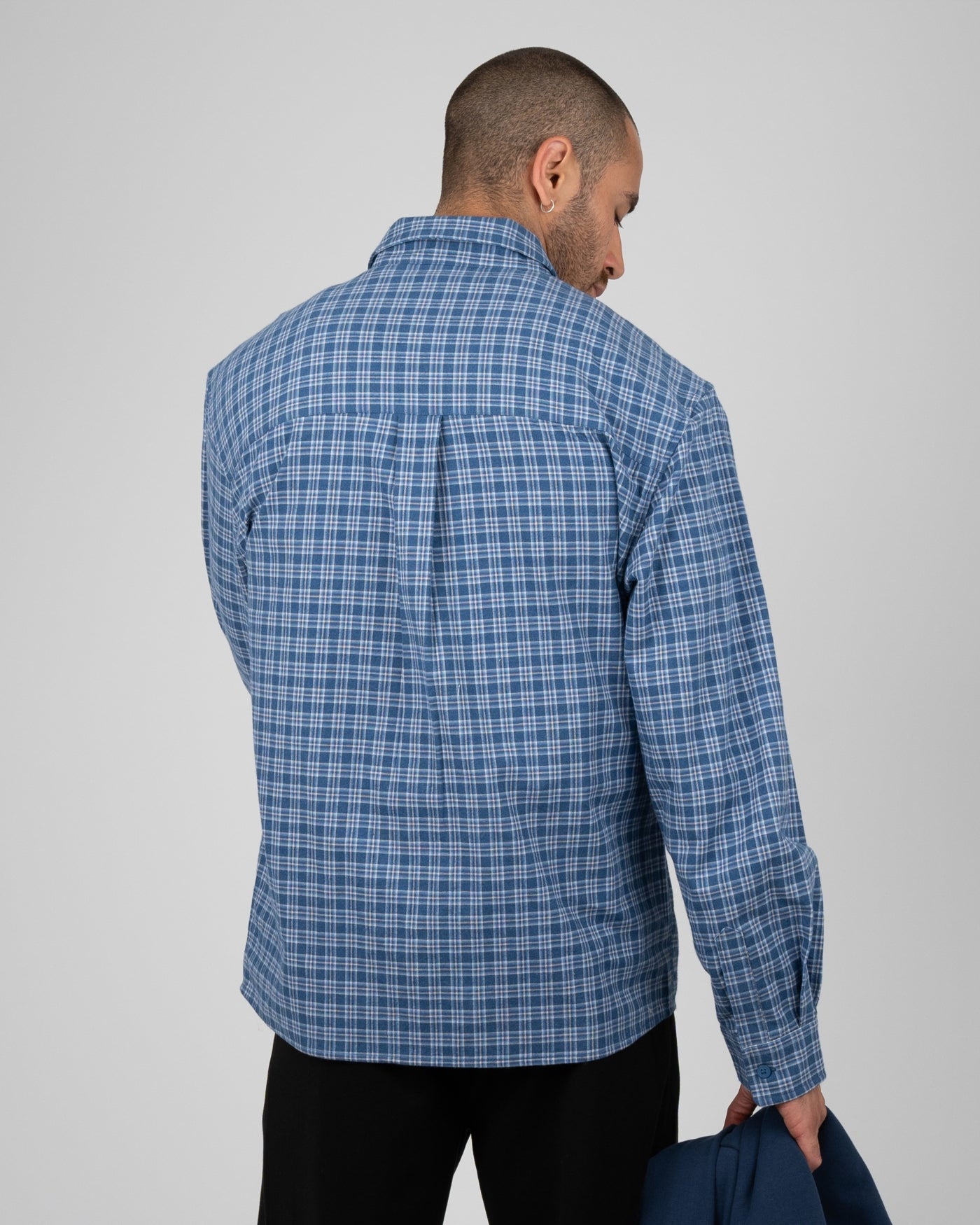 Checkered Flannel Shirt | Blue