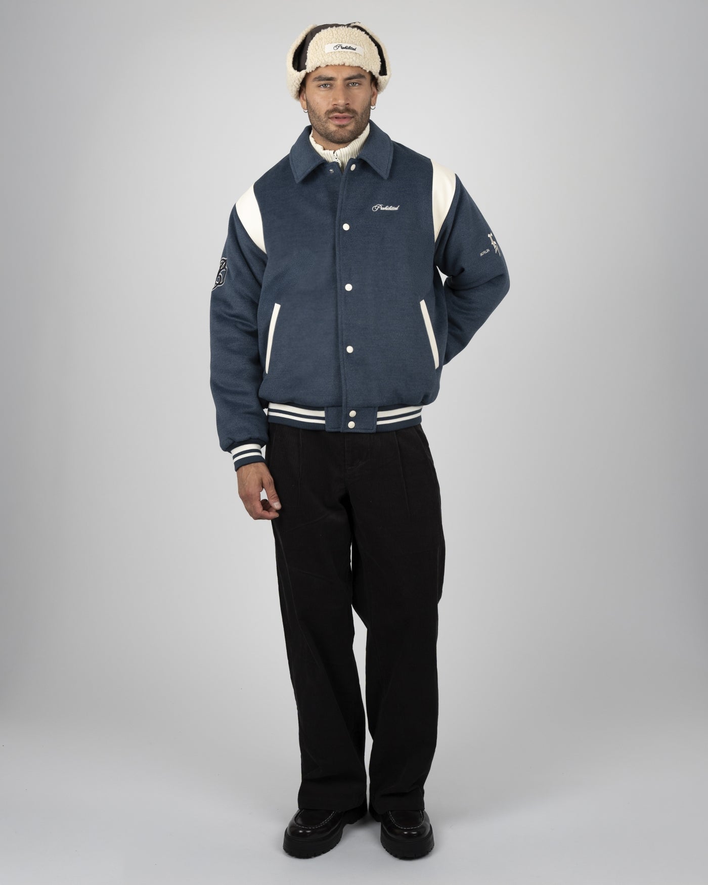 Field College Jacket | Anthracite Blue