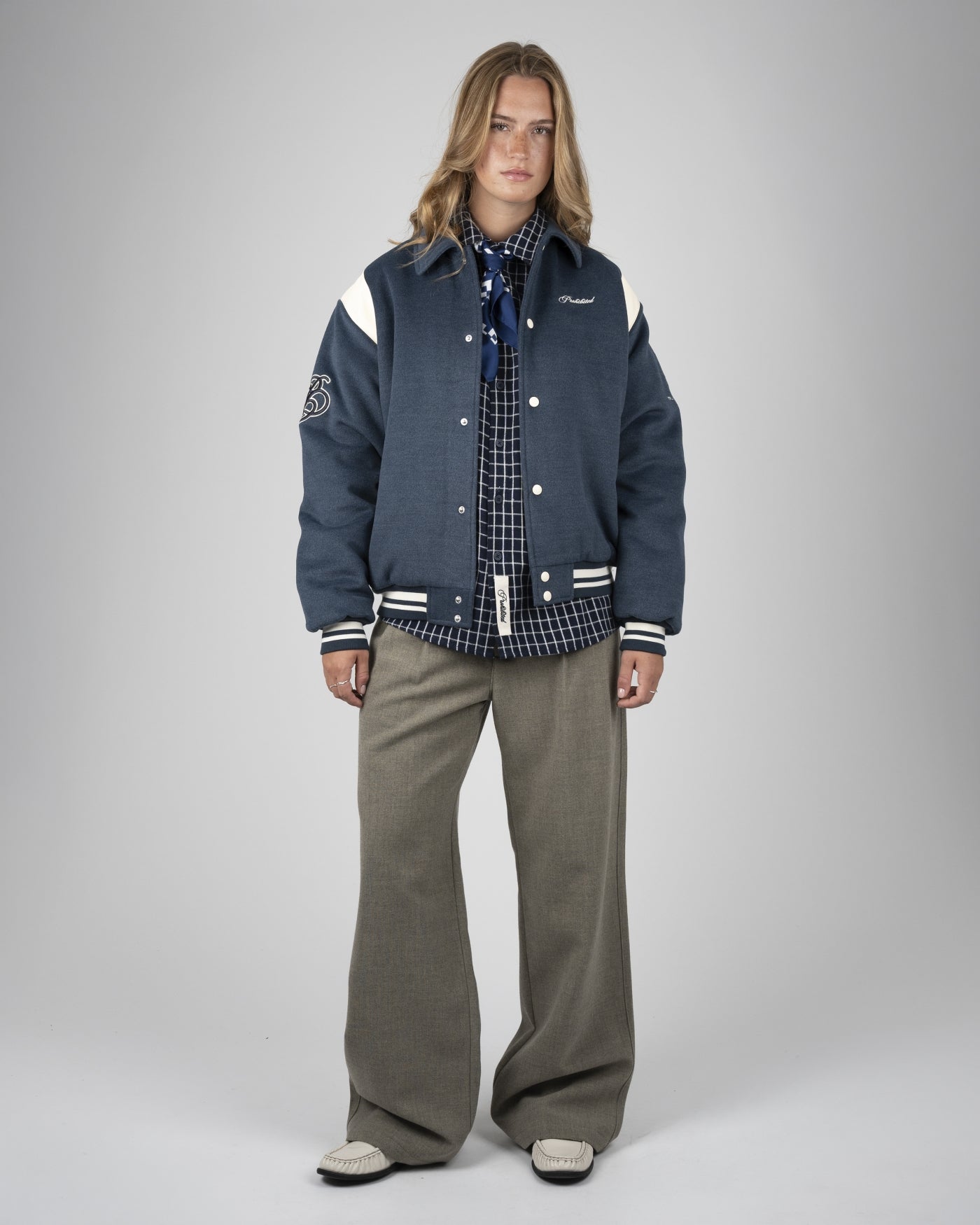 Field College Jacket | Anthracite Blue