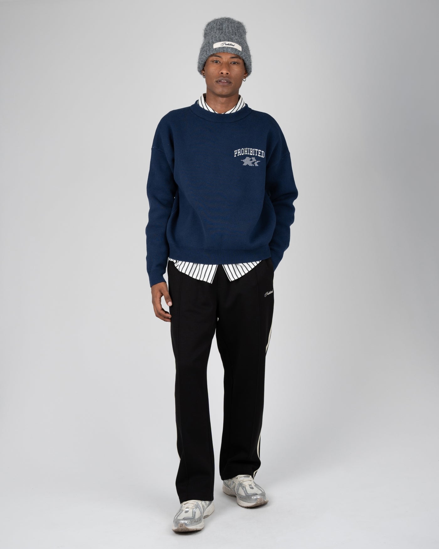 Avantgarde Knit Sweater | Navy
