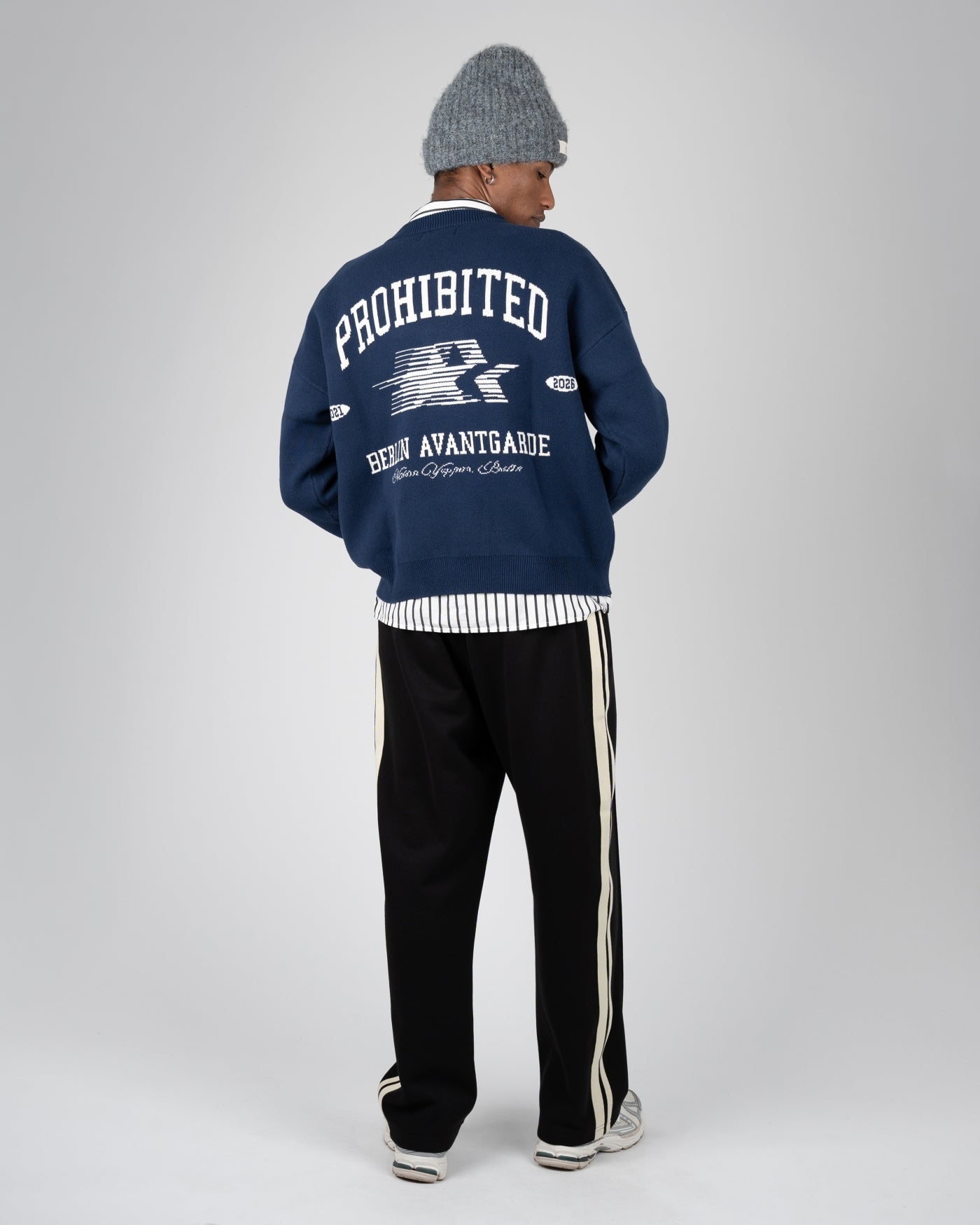 Avantgarde Knit Sweater | Navy