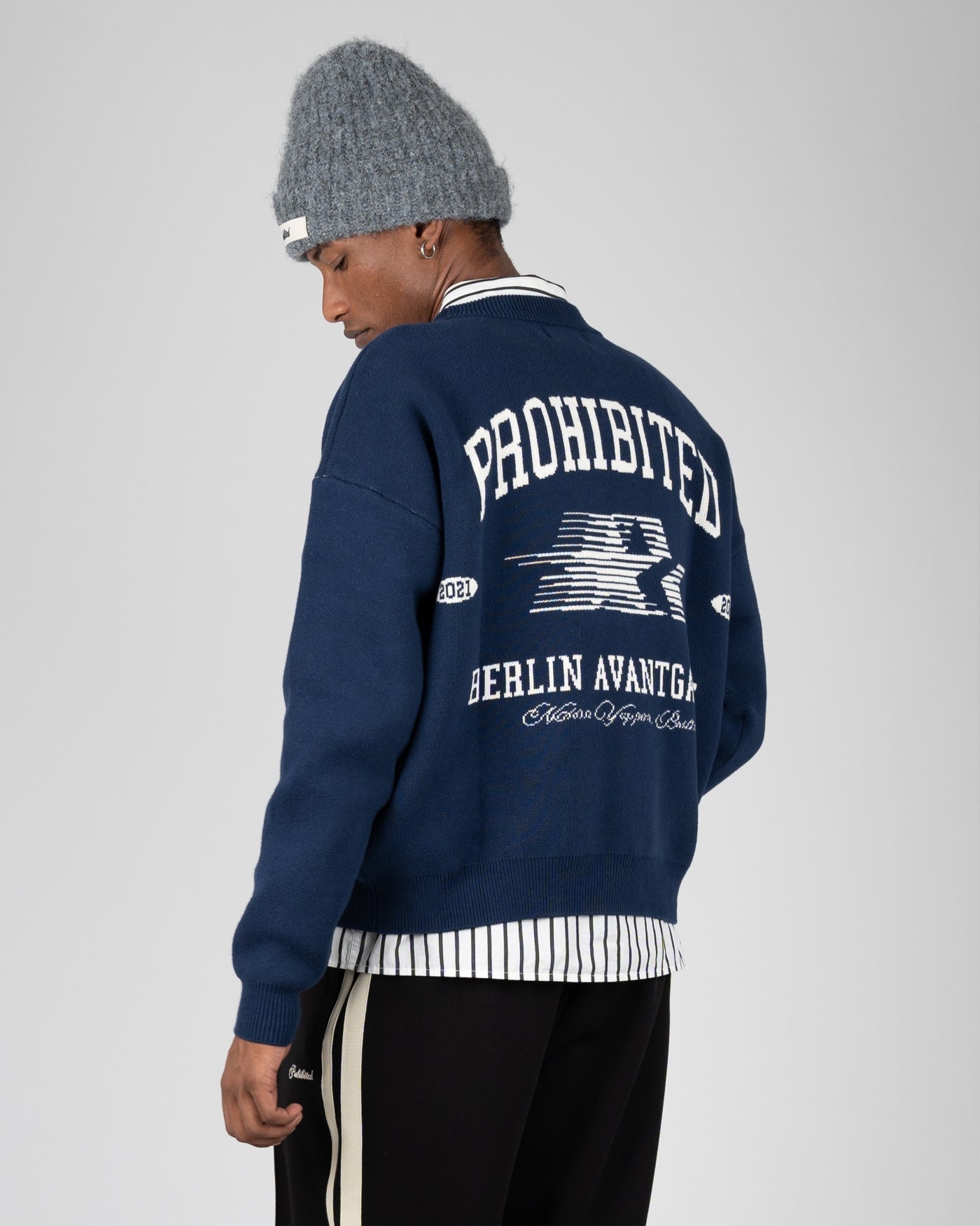Avantgarde Knit Sweater | Navy