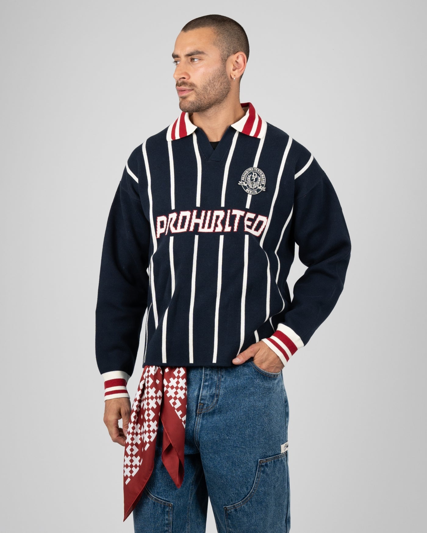 Field Numbers Knit Trikot | Navy