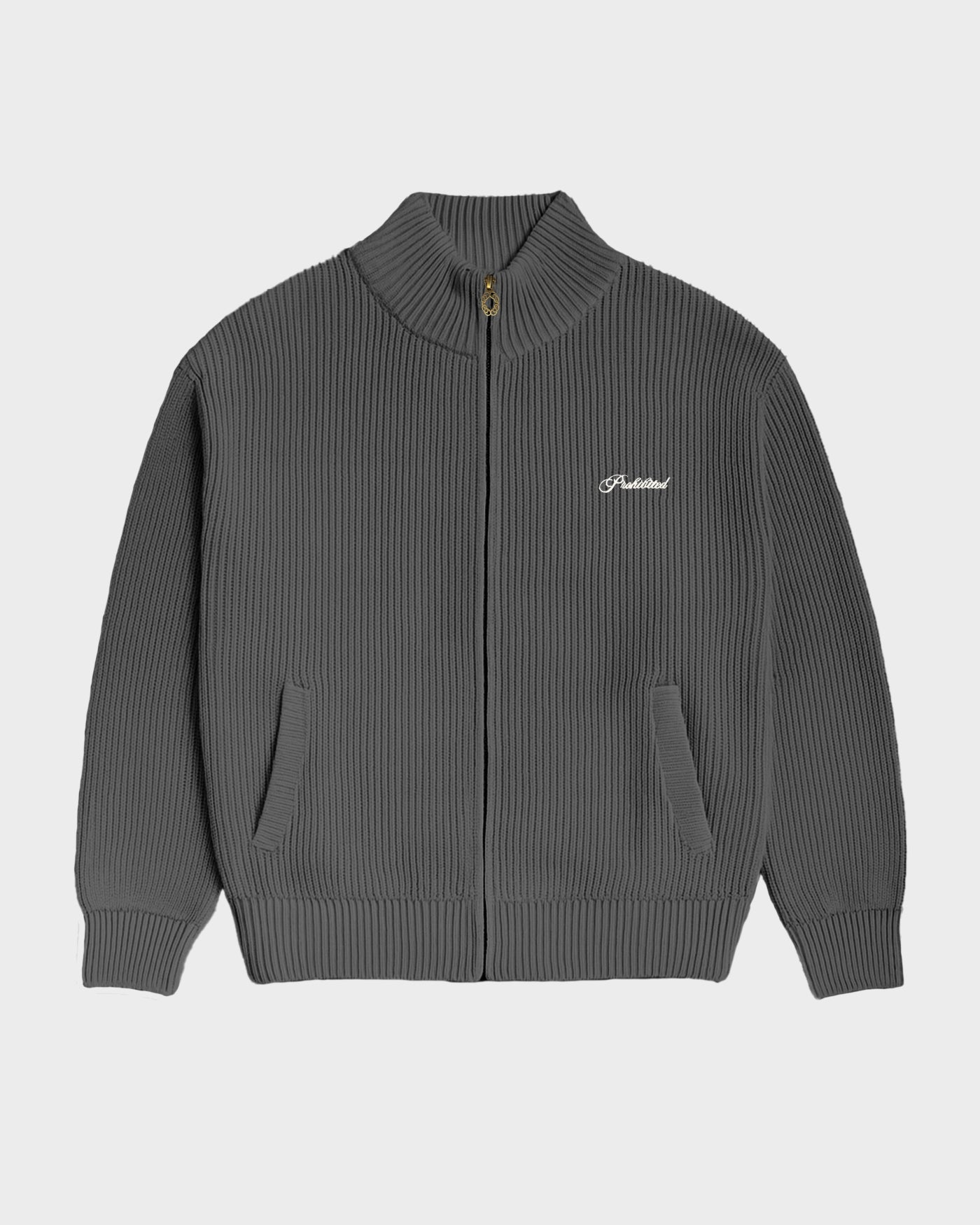 Campus Knit Jacket | Dark Grey