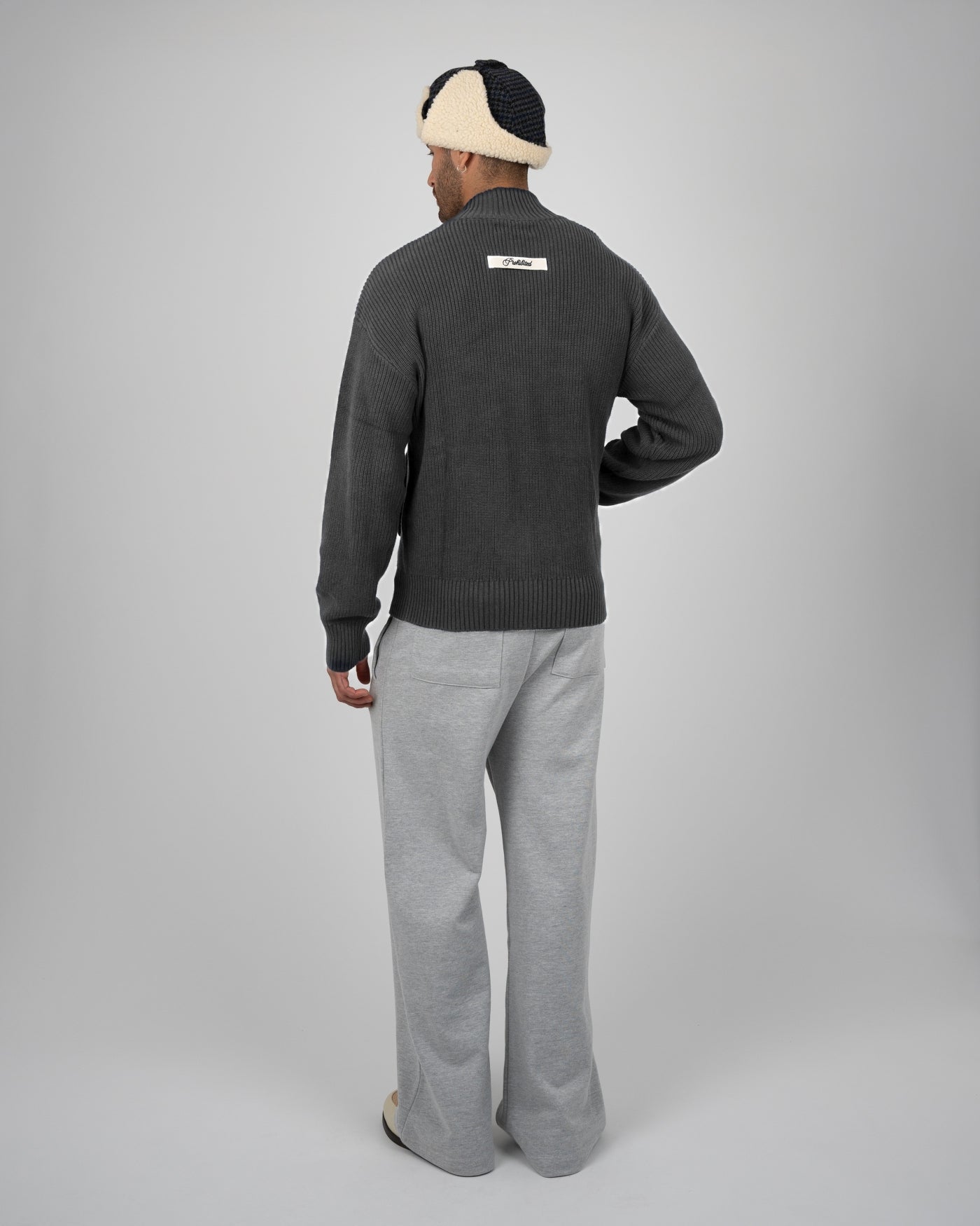 Campus Knit Jacket | Dark Grey