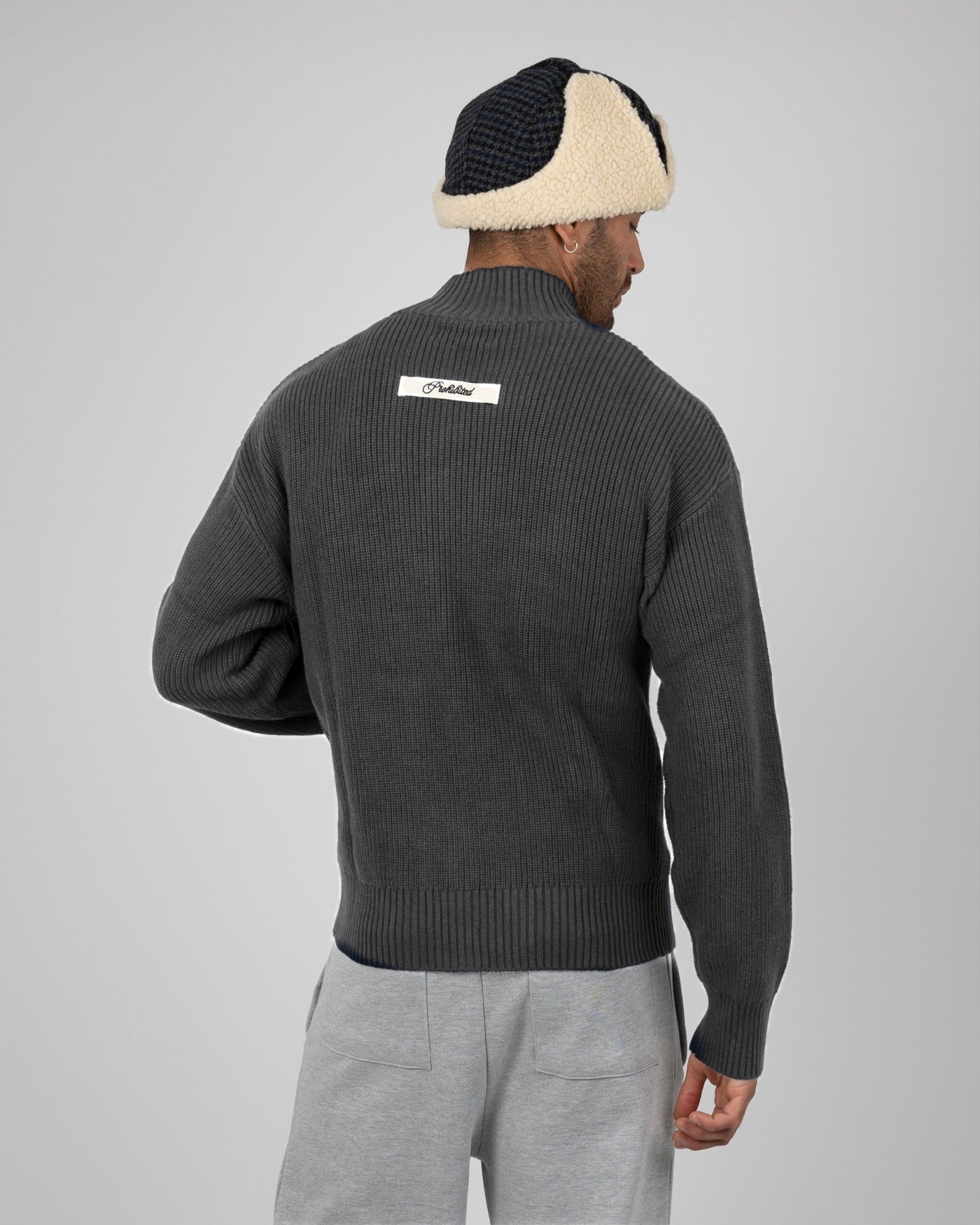 Campus Knit Jacket | Dark Grey