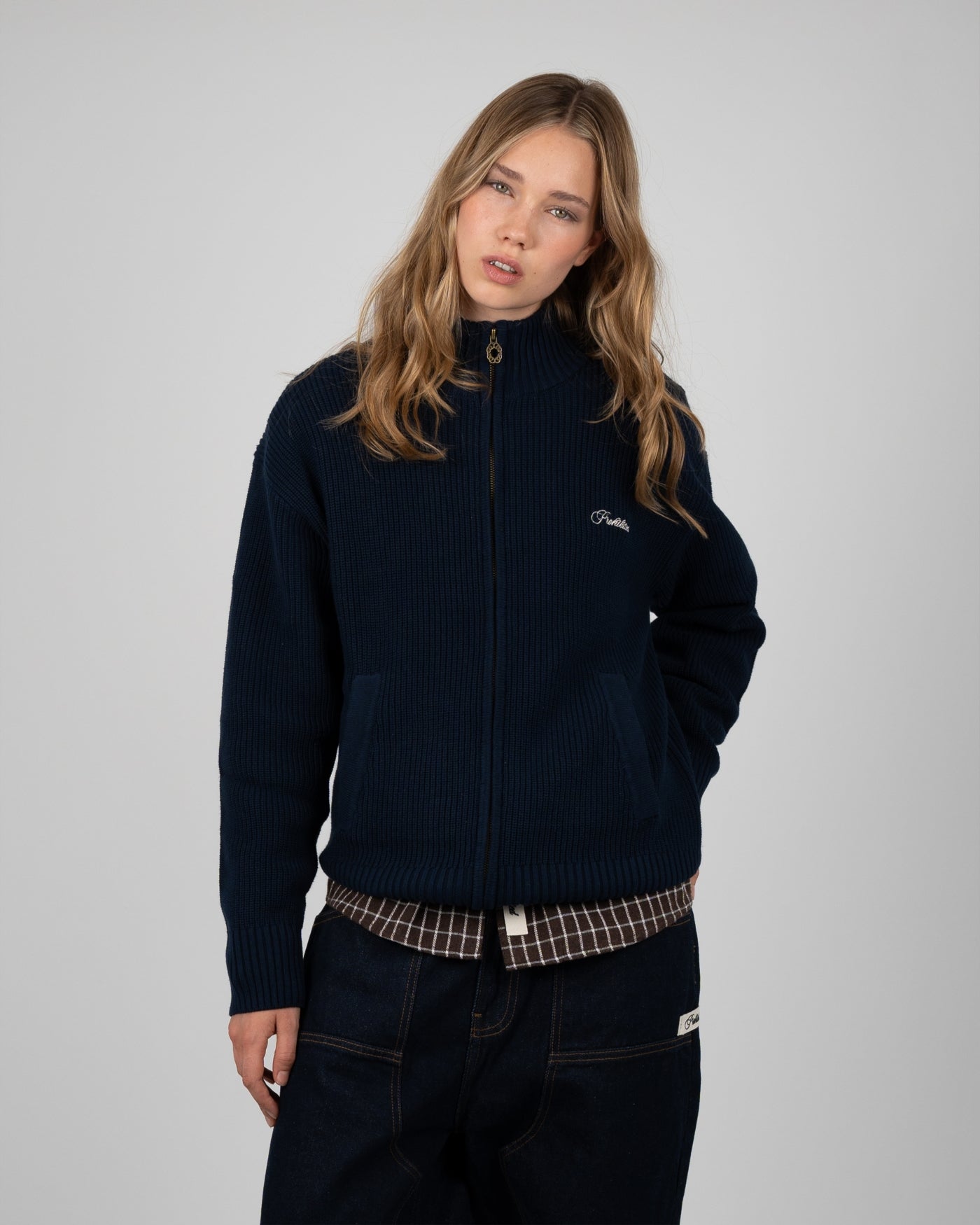 Campus Knit Jacket | Navy