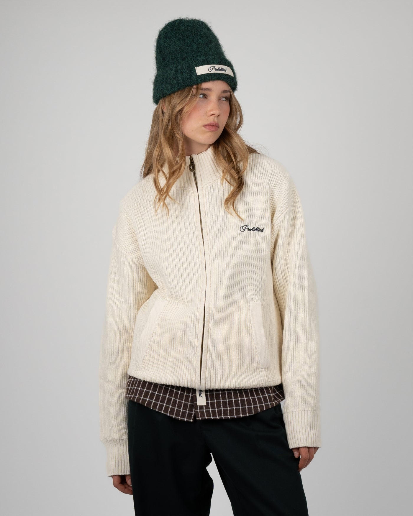 Campus Knit Jacket | Cream