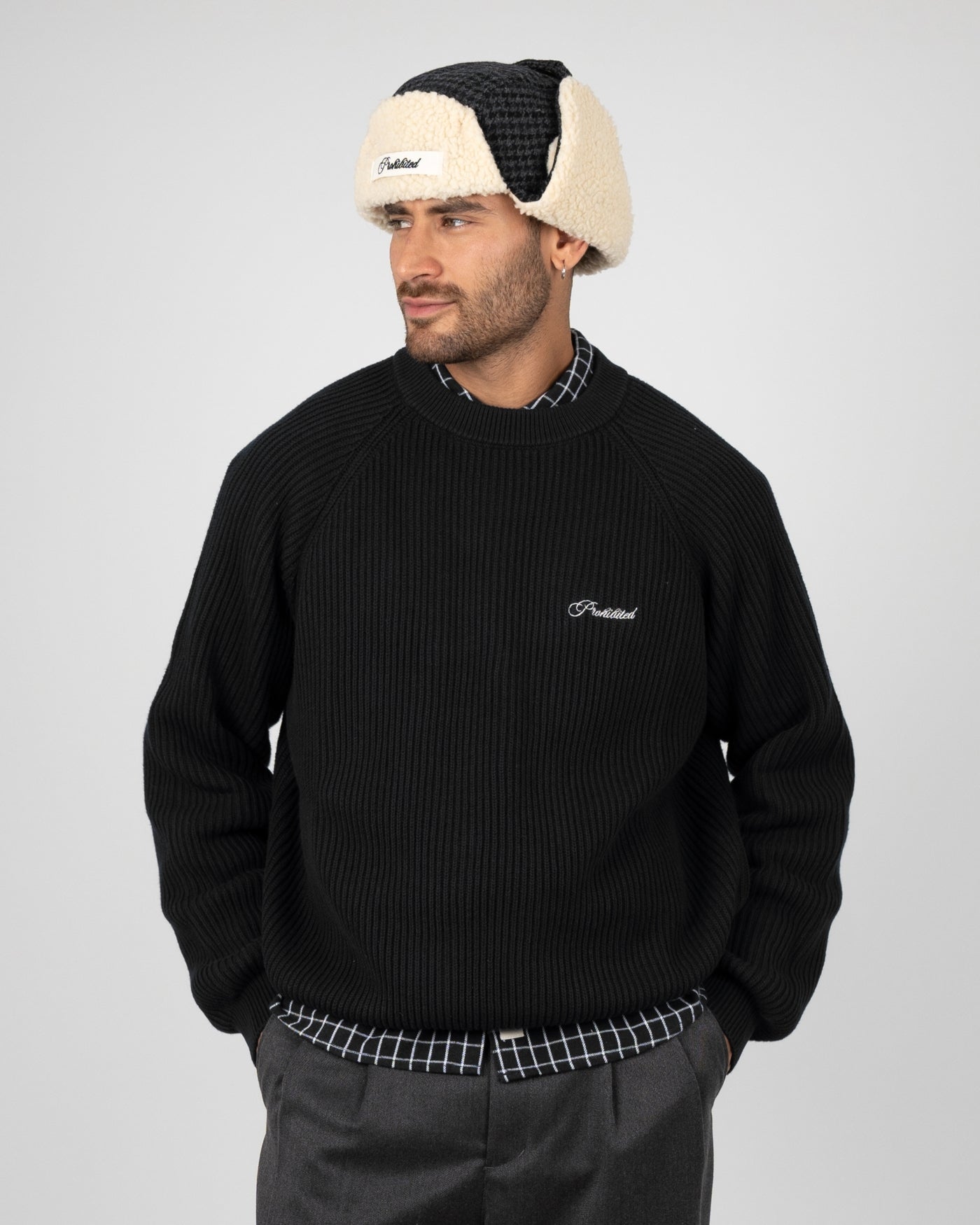 Campus Knit Sweater | Black