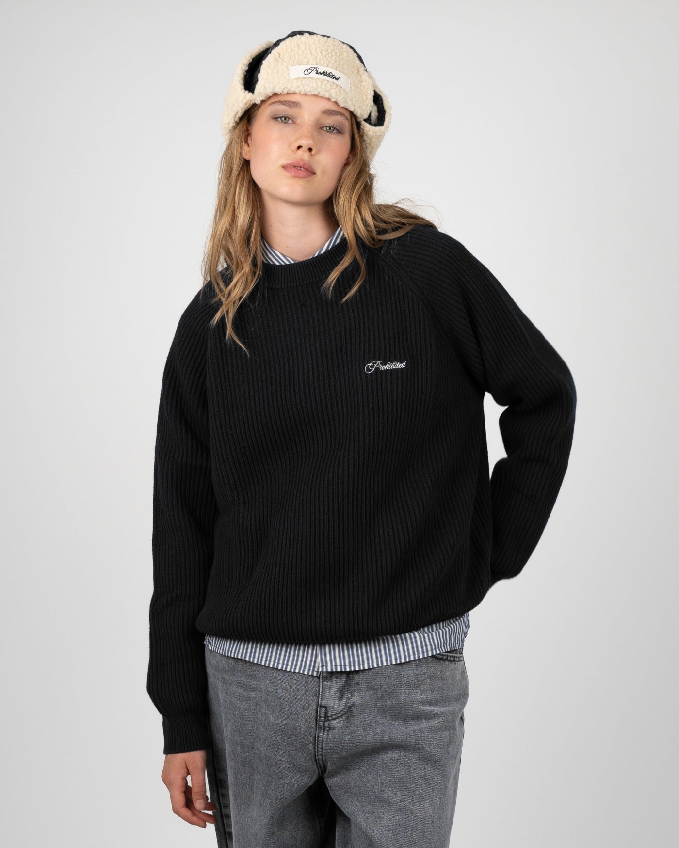 Campus Knit Sweater | Black