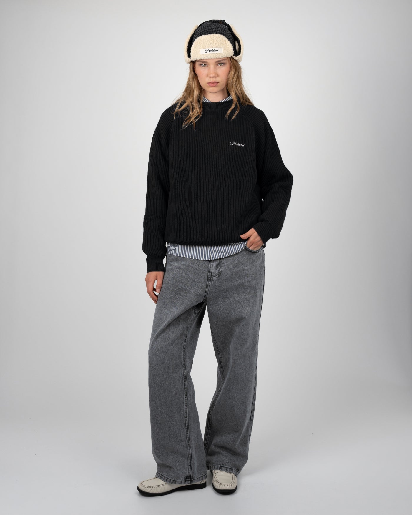 Campus Knit Sweater | Black