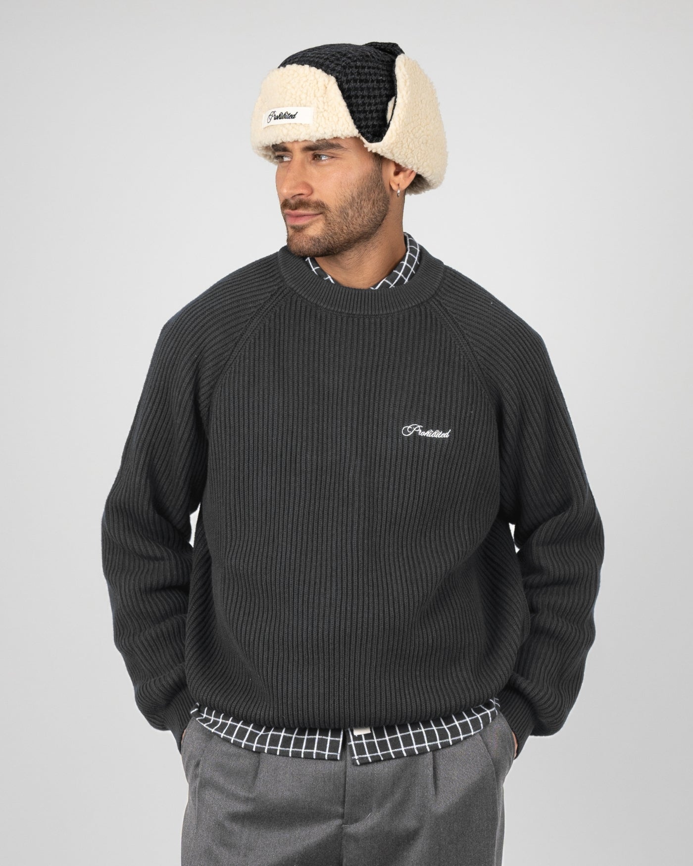 Campus Knit Sweater | Dark Grey