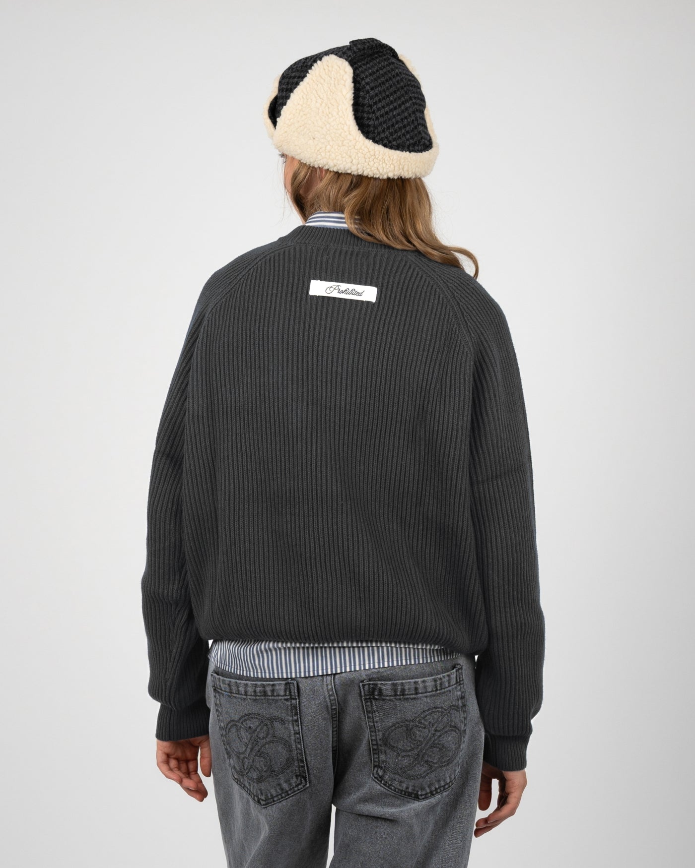 Campus Knit Sweater | Dark Grey
