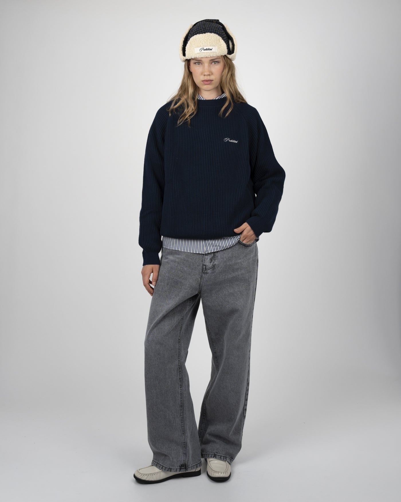 Campus Knit Sweater | Navy