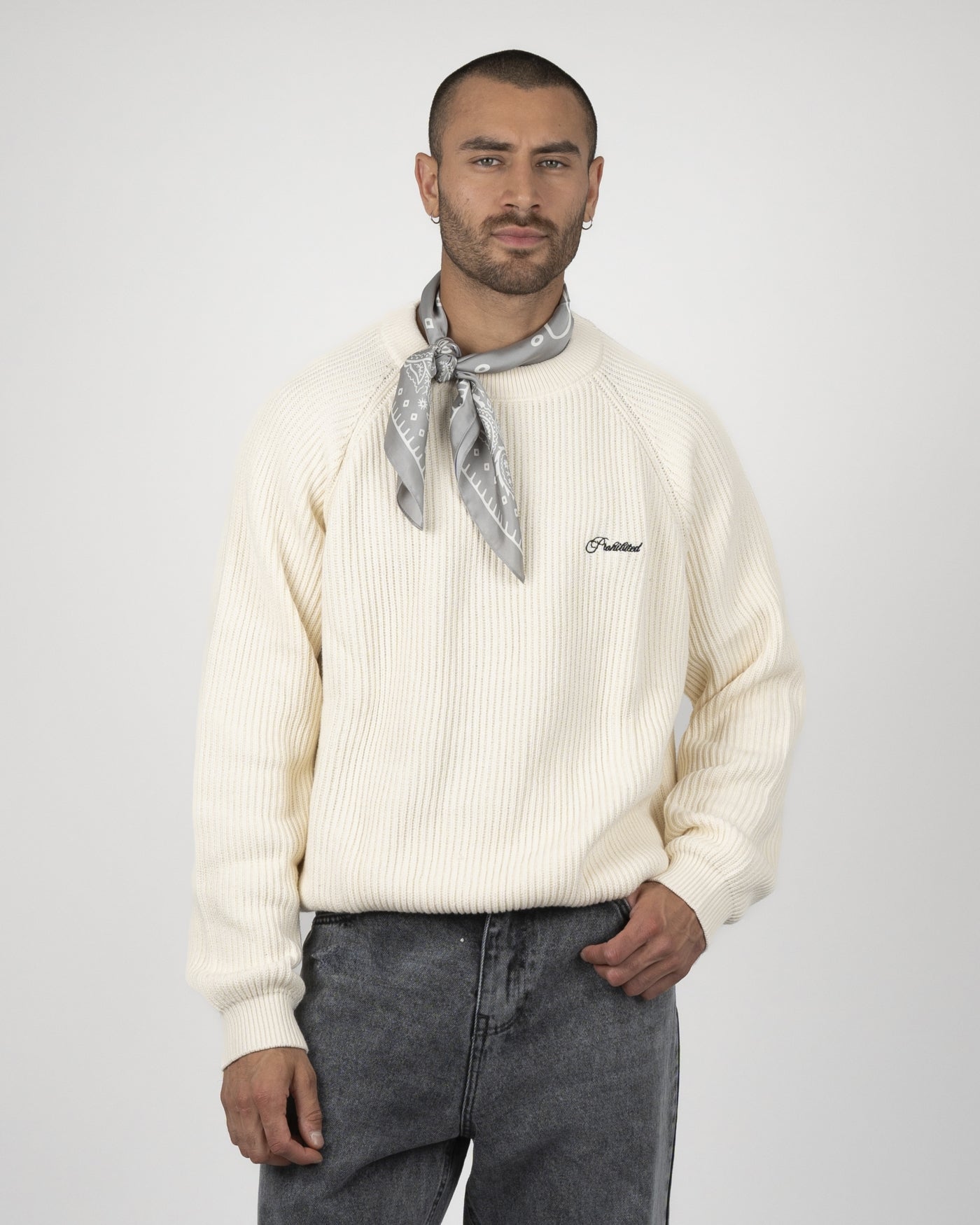 Campus Knit Sweater | Cream