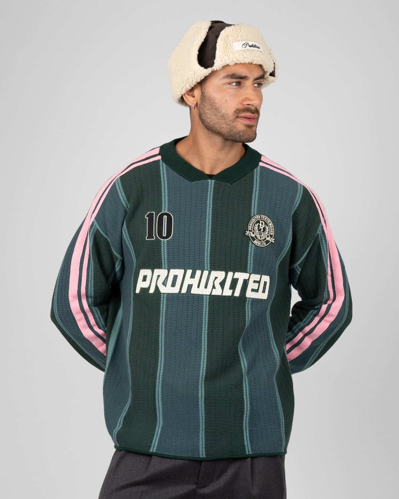 Striped Team Knit Trikot | Green
