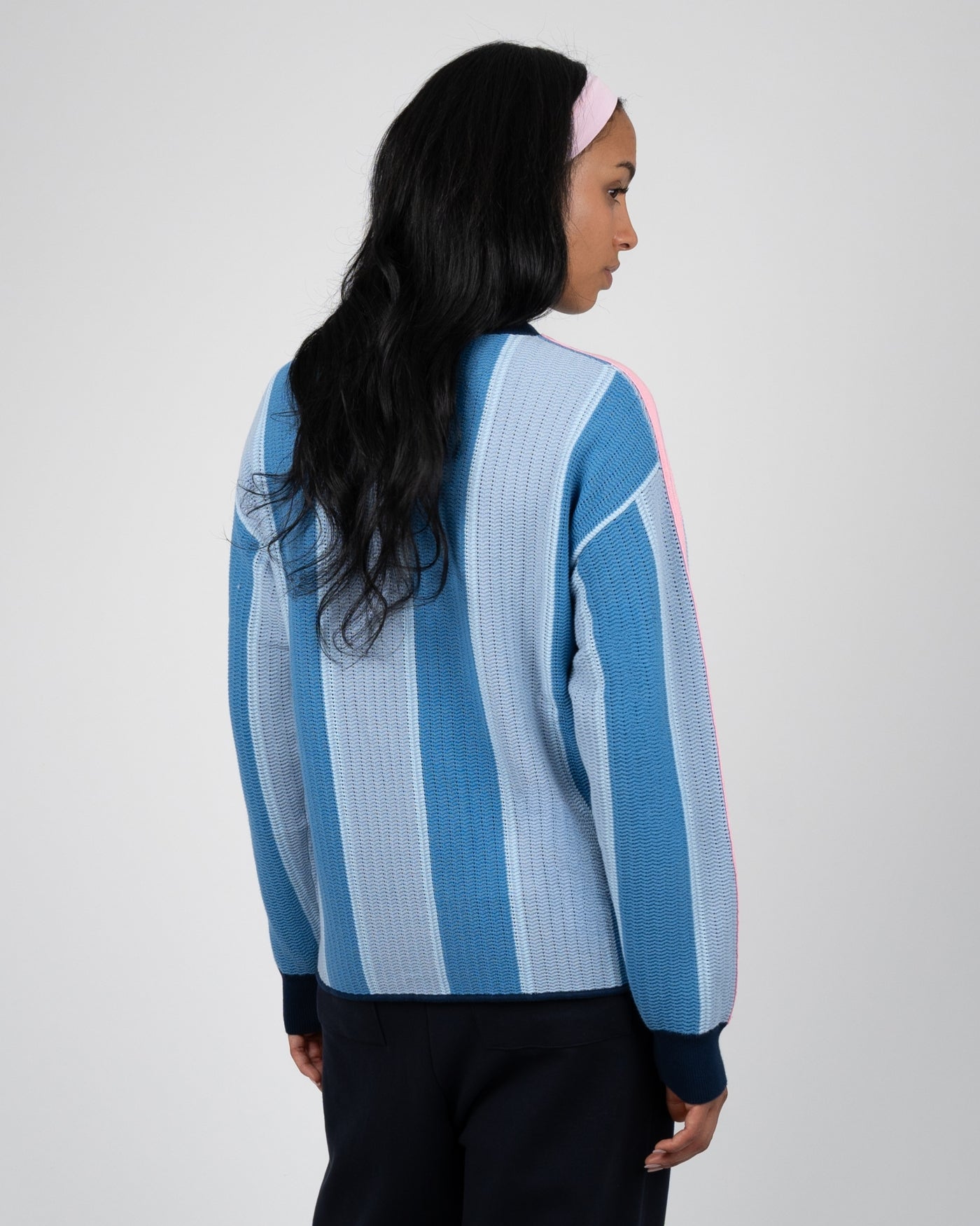 Striped Team Knit Trikot | Light Blue