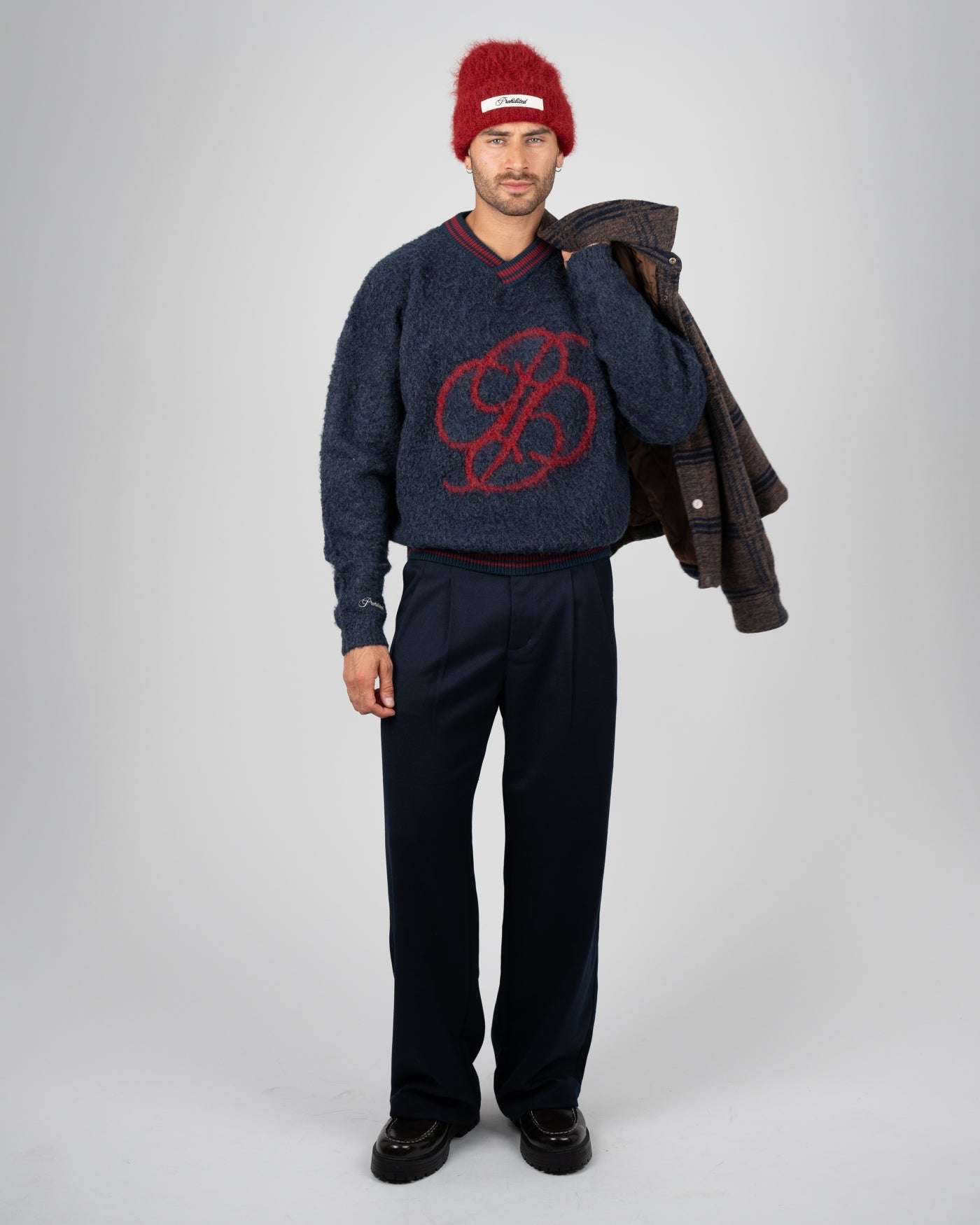 Fuzzy Knit Sweater | Midnight Blue