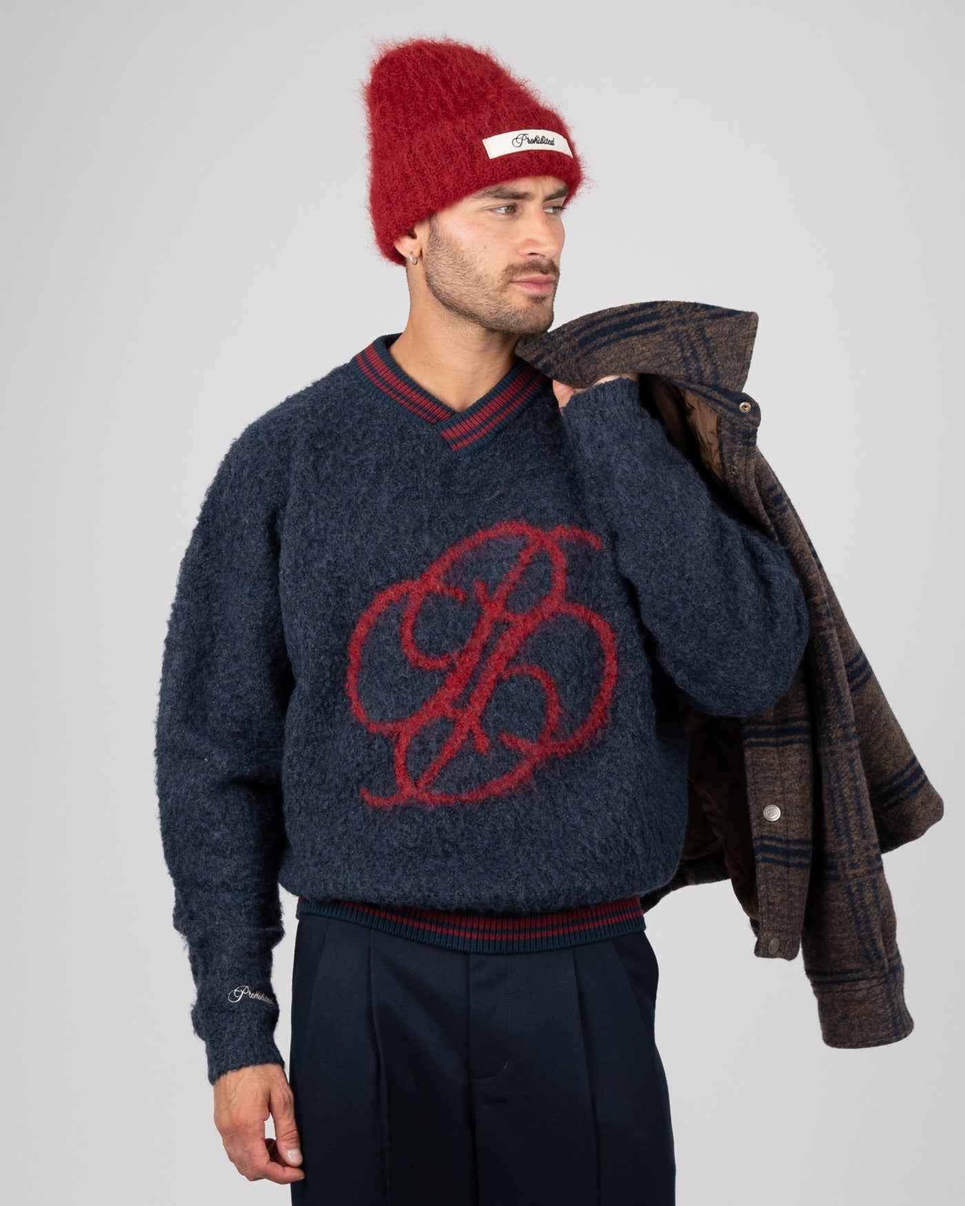 Fuzzy Knit Sweater | Midnight Blue