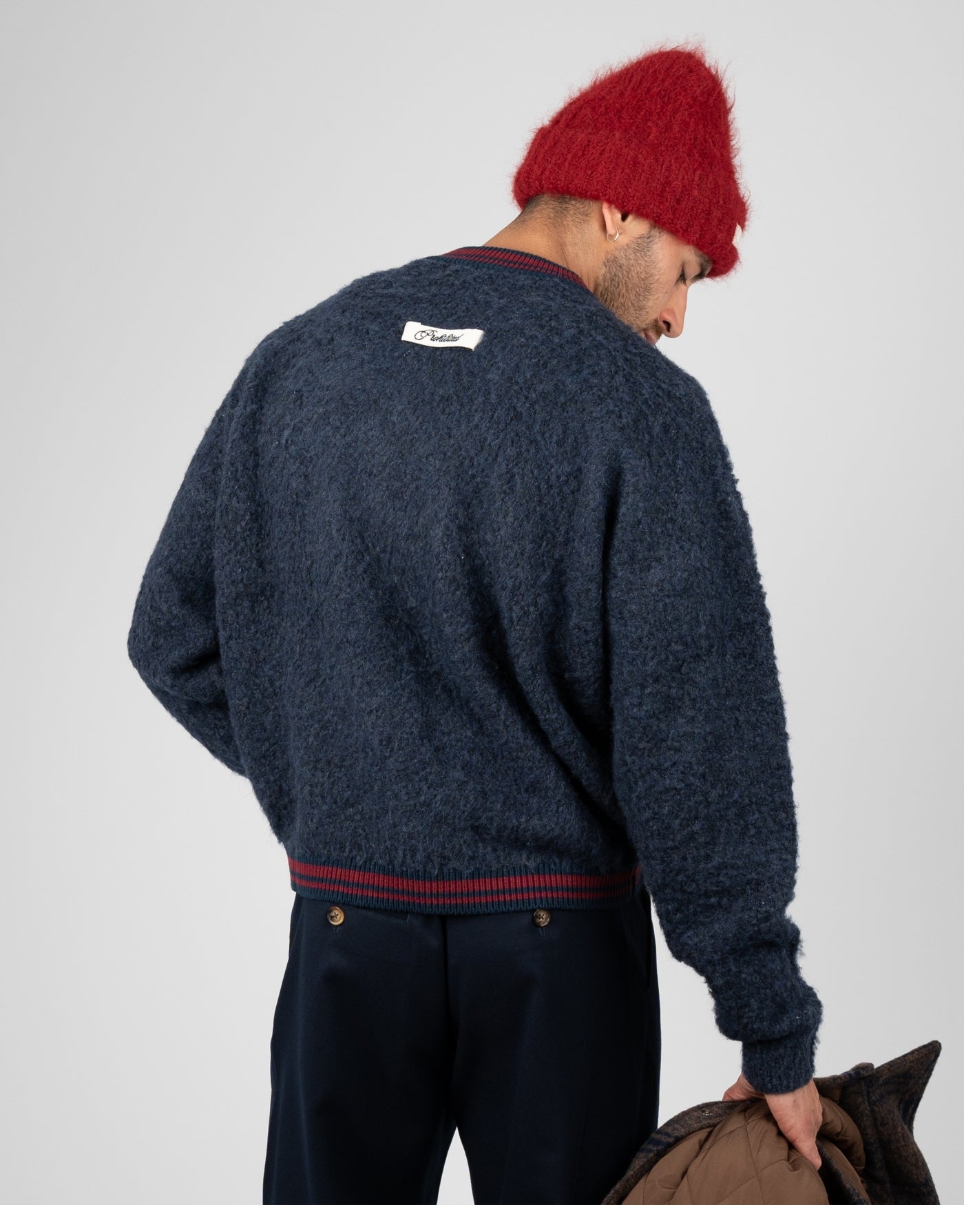 Fuzzy Knit Sweater | Midnight Blue