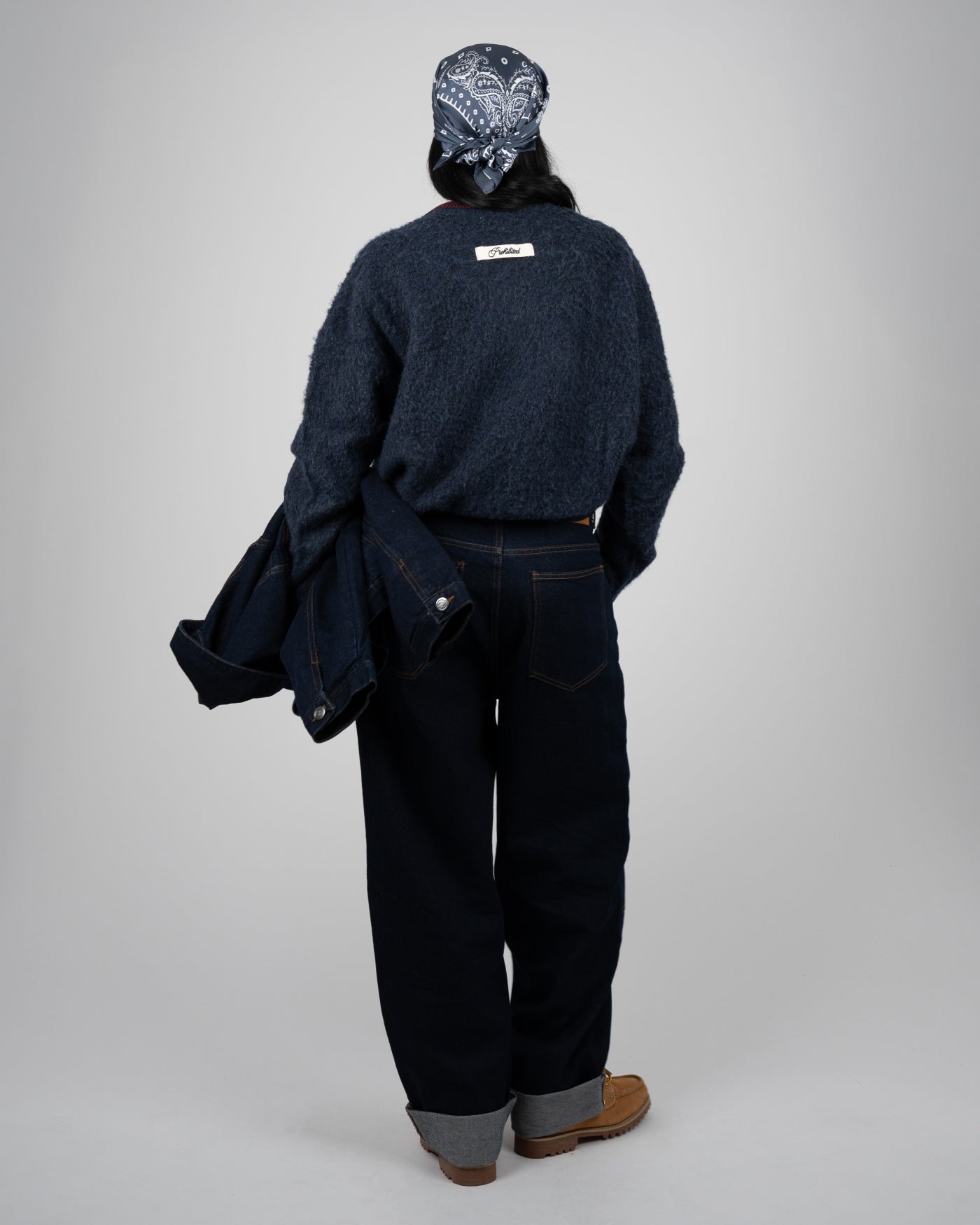 Fuzzy Knit Sweater | Midnight Blue