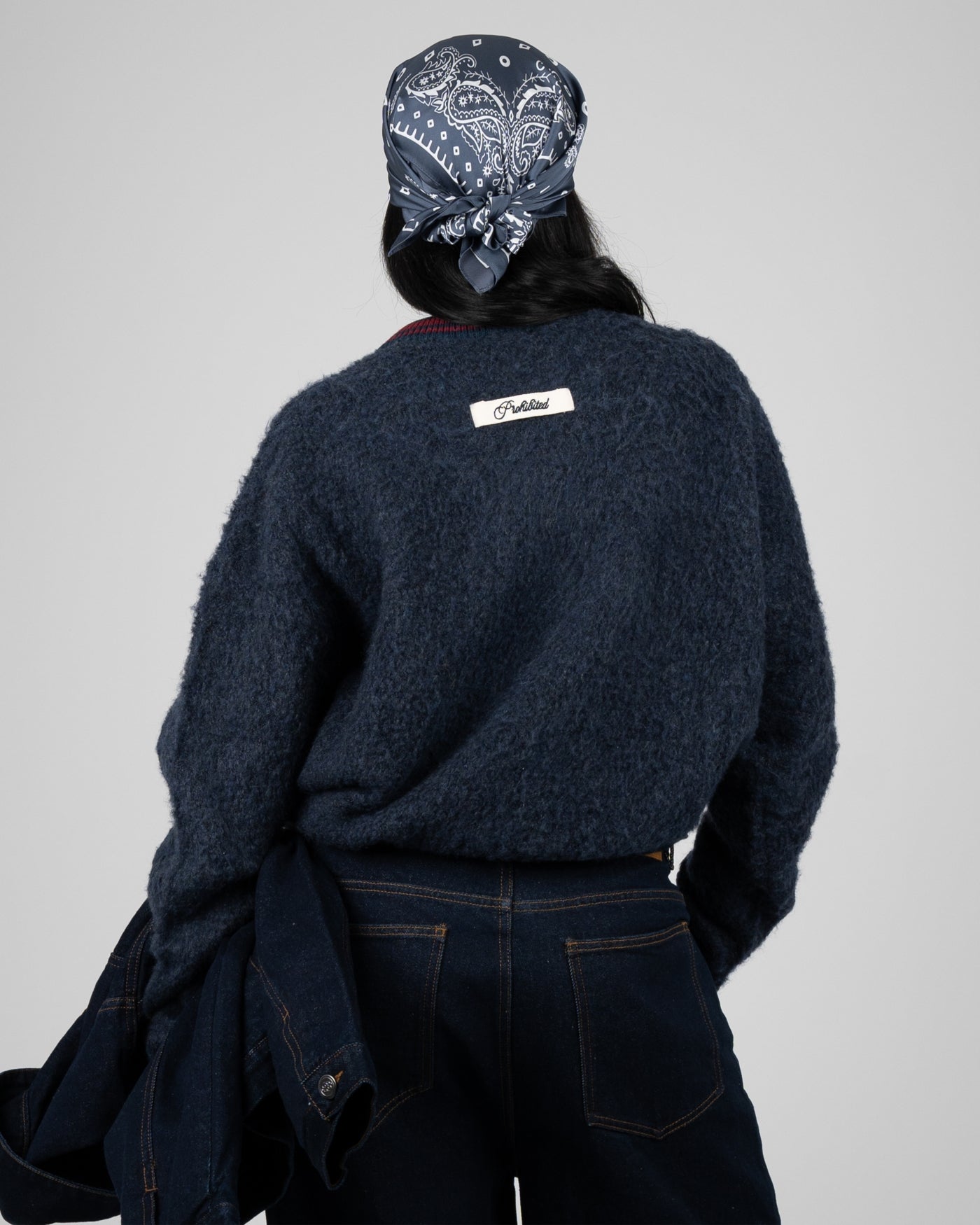 Fuzzy Knit Sweater | Midnight Blue