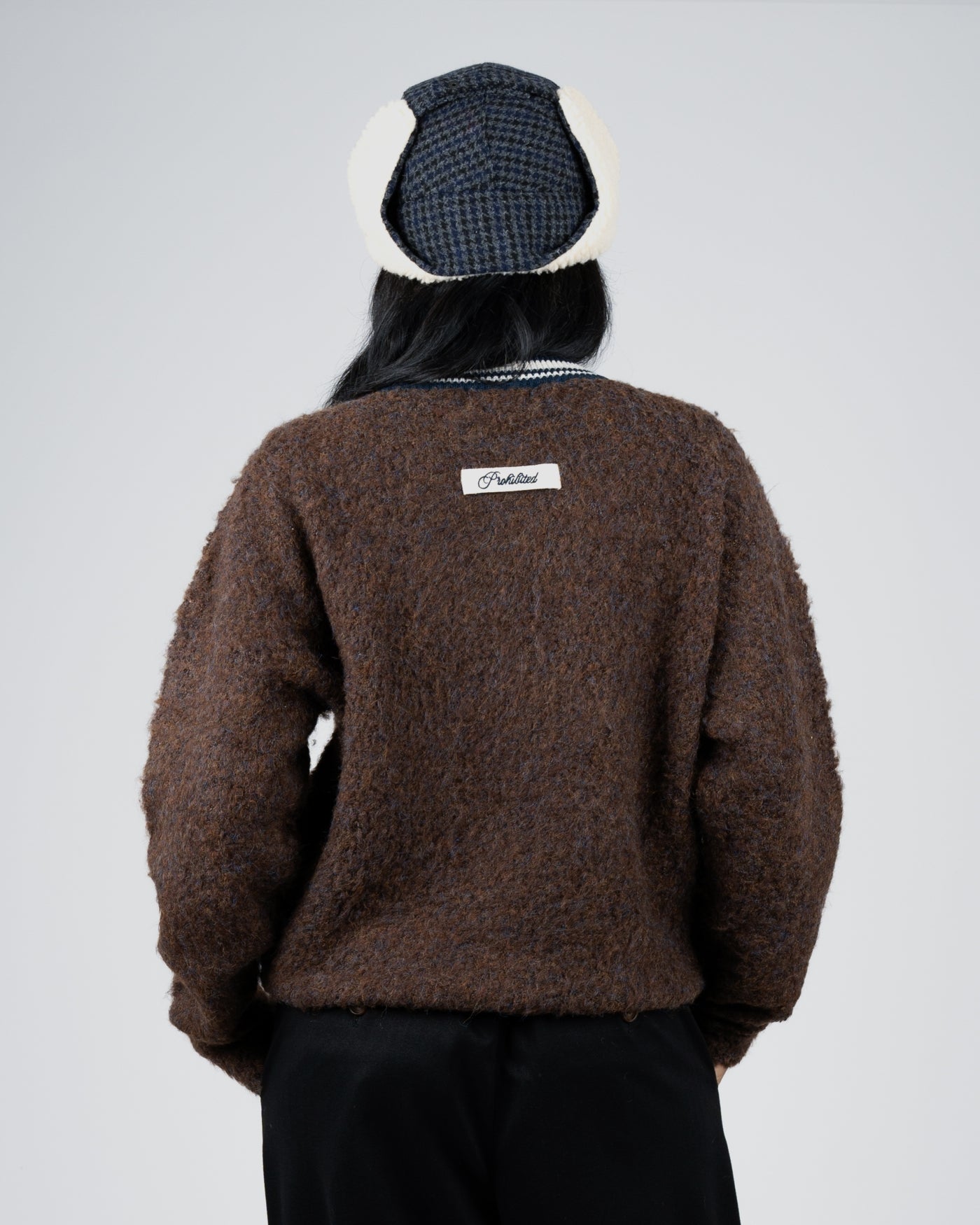 Fuzzy Knit Sweater | Mud Brown
