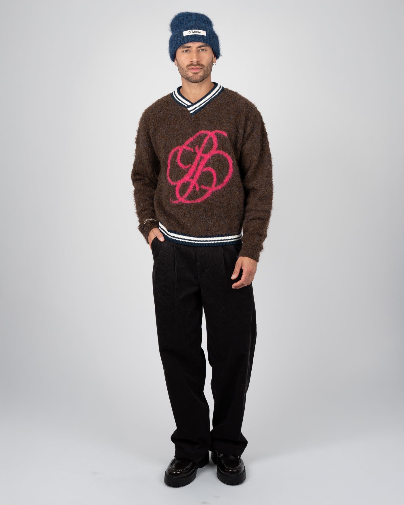 Fuzzy Knit Sweater | Mud Brown