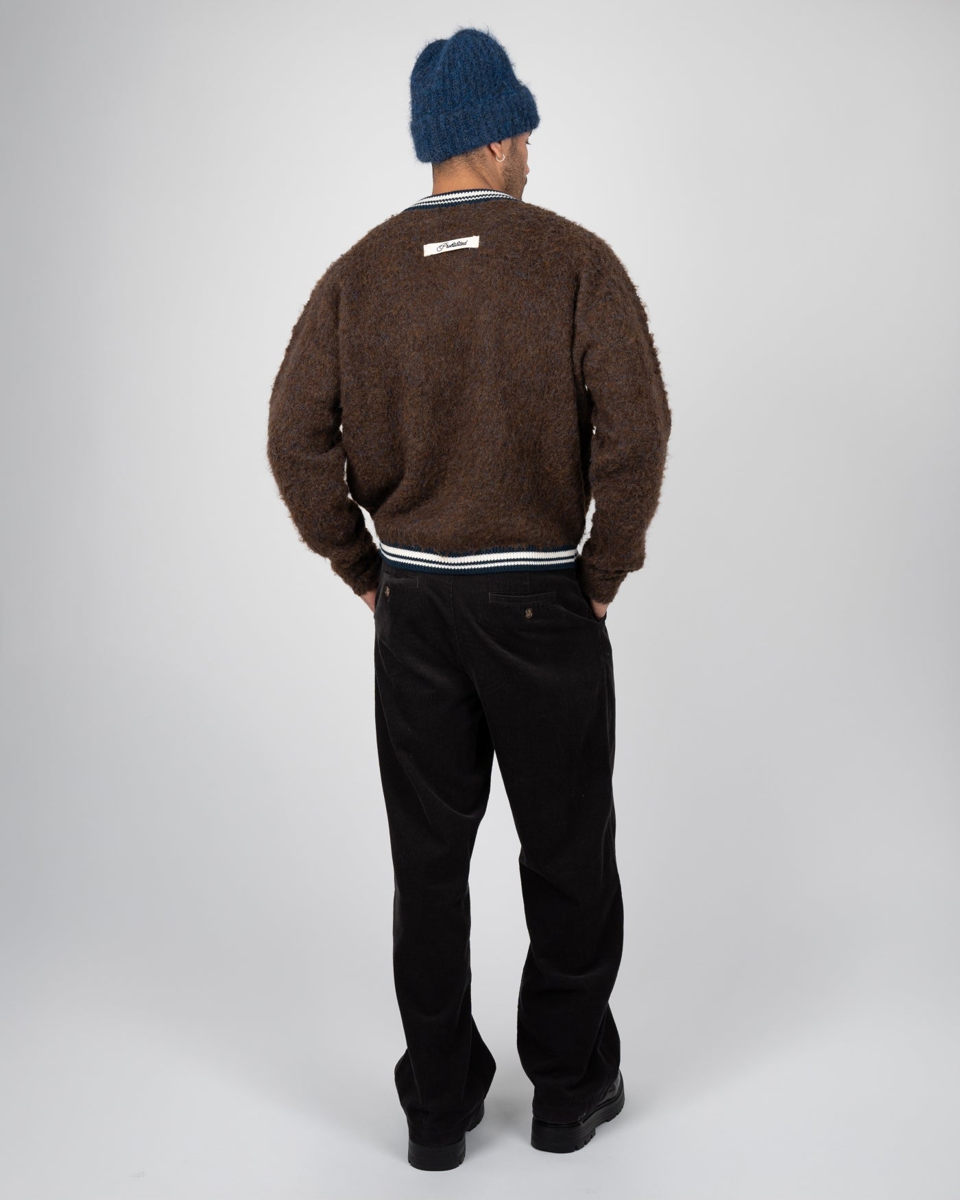 Fuzzy Knit Sweater | Mud Brown