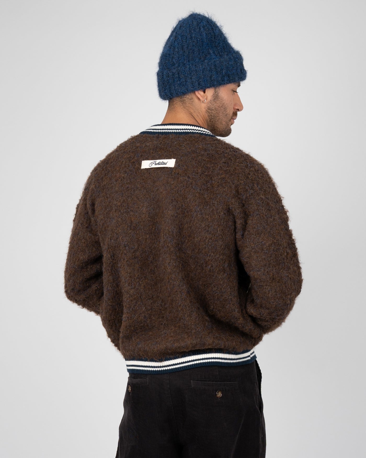 Fuzzy Knit Sweater | Mud Brown