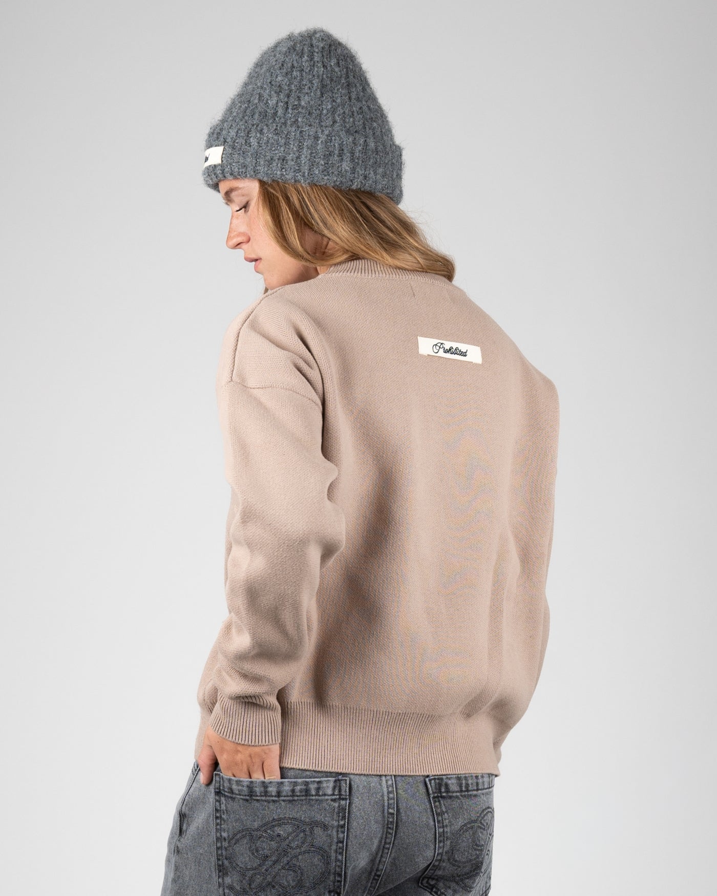 Academy Knit Sweater | Linen Beige