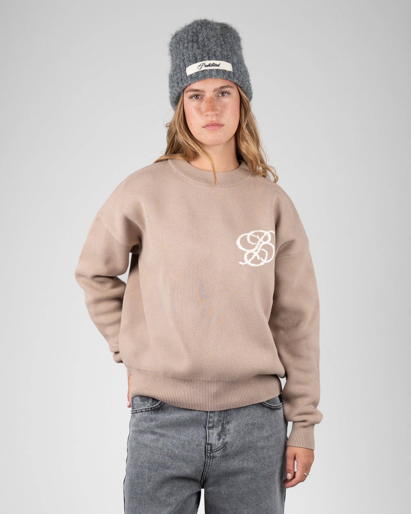 Academy Knit Sweater | Linen Beige