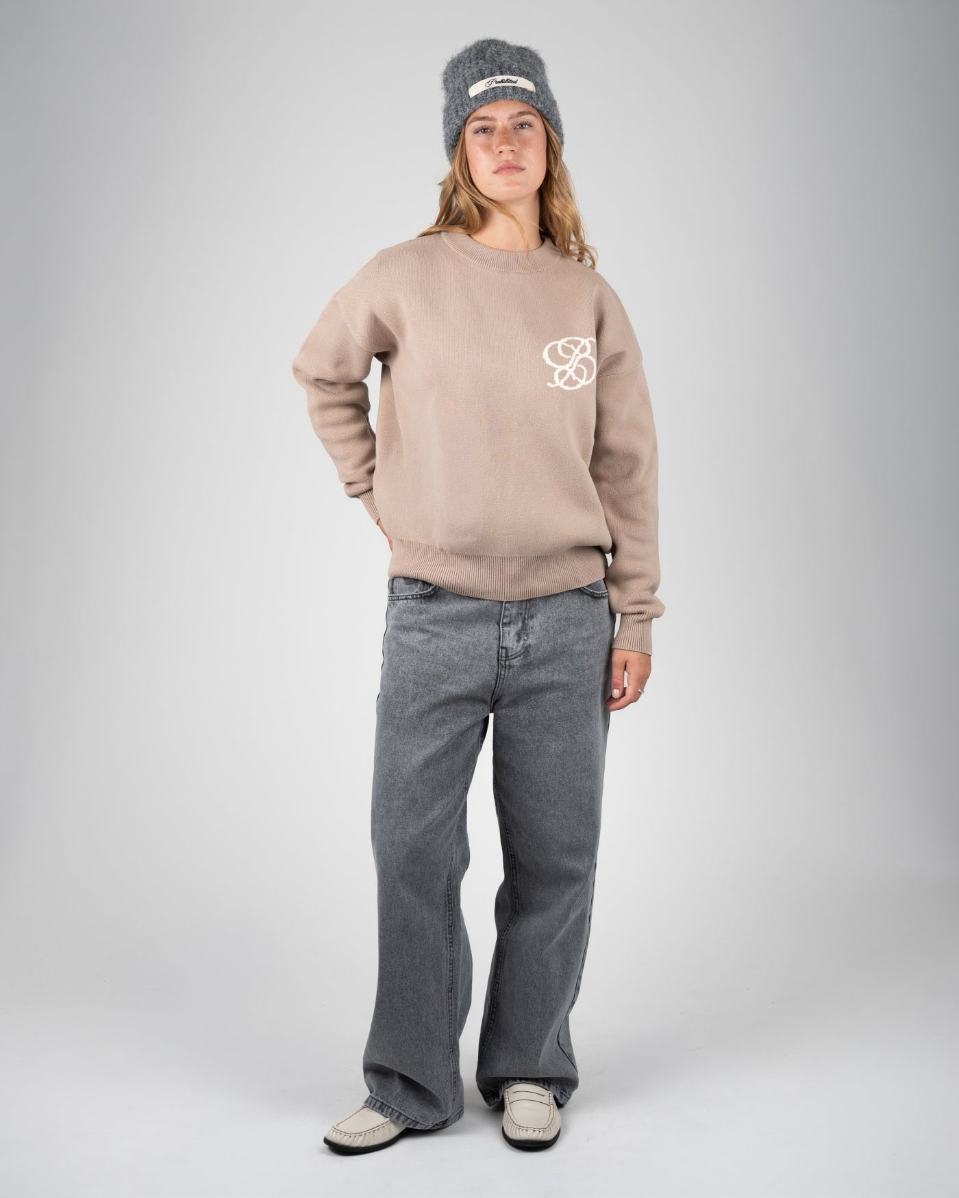 Academy Knit Sweater | Linen Beige