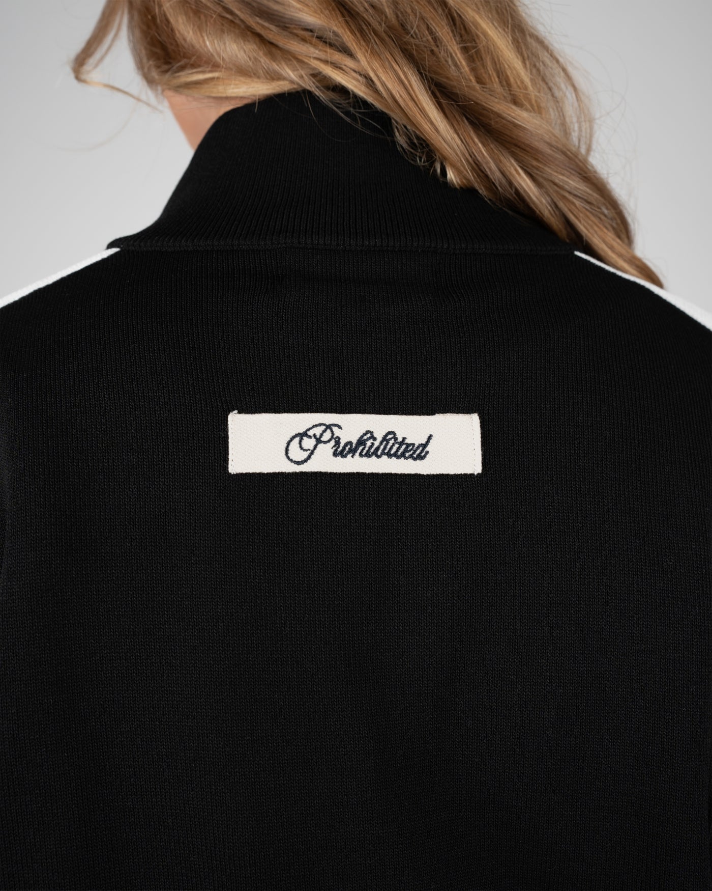 Varsity Knitted Trackjacket | Black