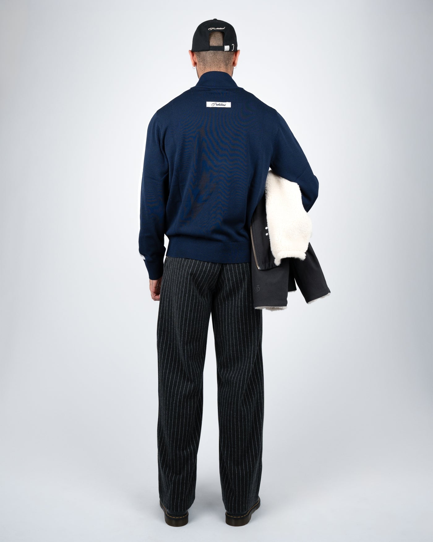 Varsity Knitted Trackjacket | Navy