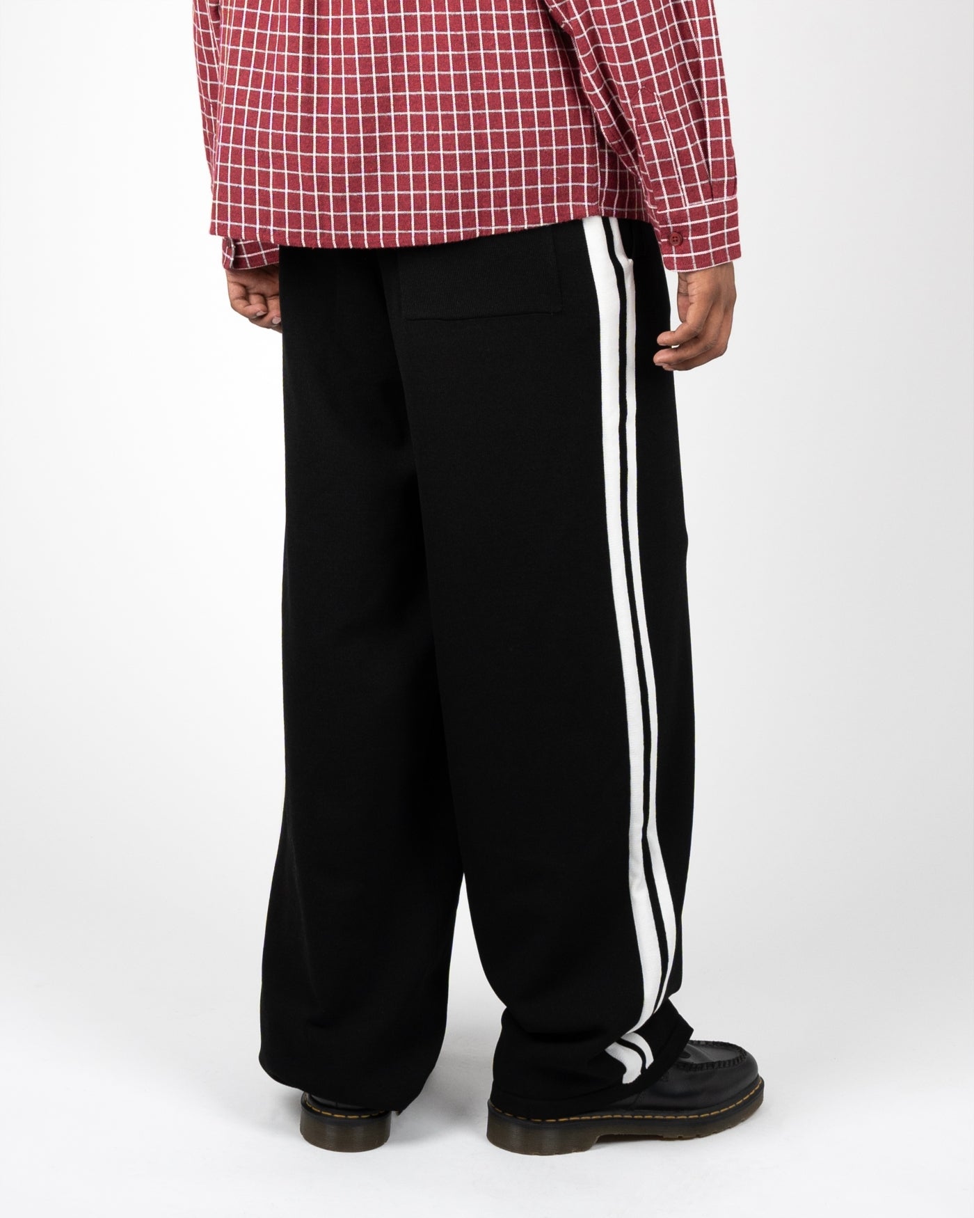 Varsity Knitted Trackpants | Black