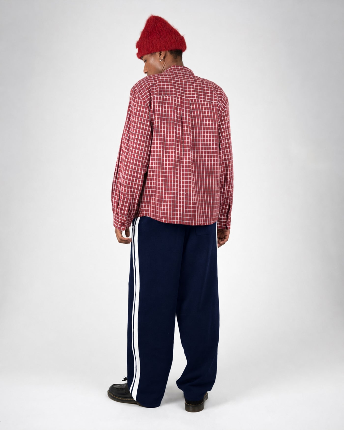 Varsity Knitted Trackpants | Navy
