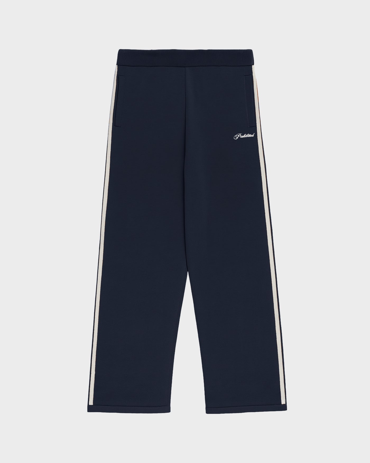 Varsity Knitted Trackpants | Navy