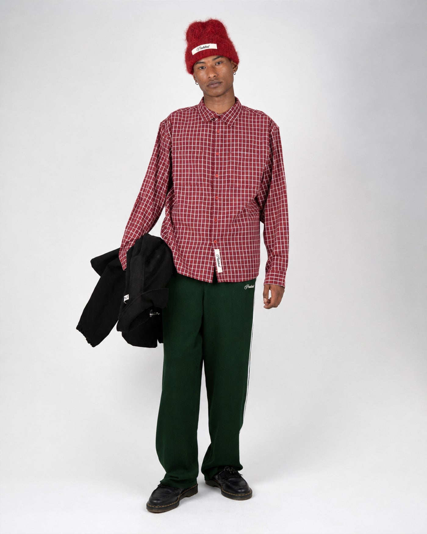 Varsity Knitted Trackpants | Dark Green
