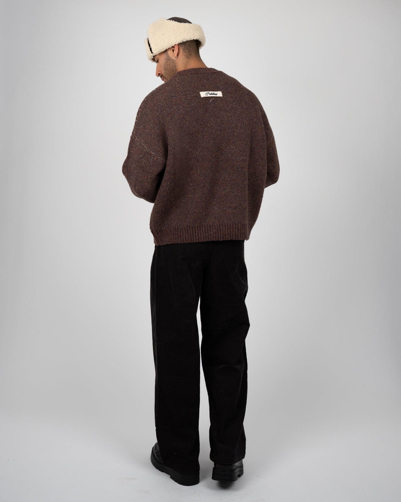 Double P Knit Sweater | Brown
