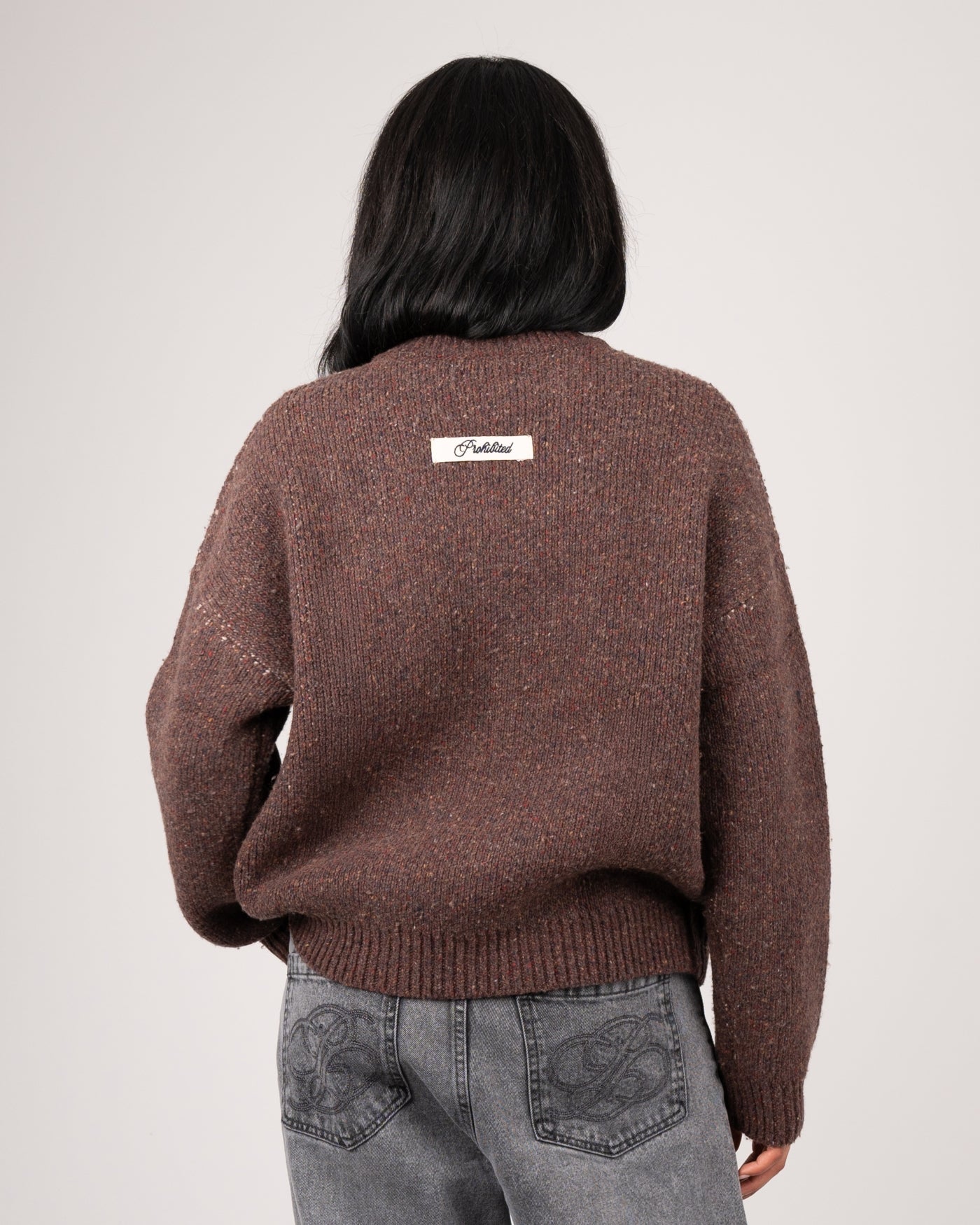 Double P Knit Sweater | Brown