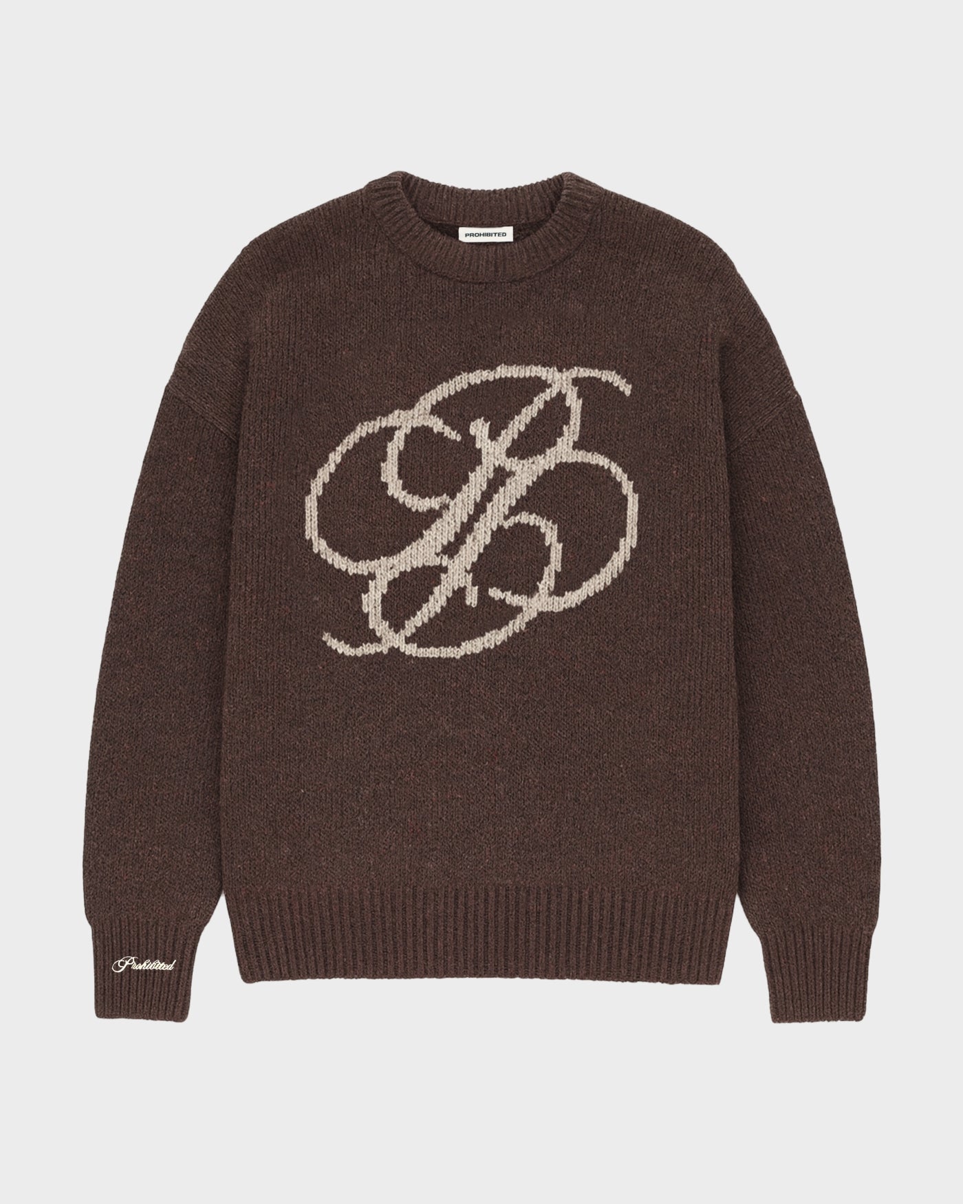 Double P Knit Sweater | Brown