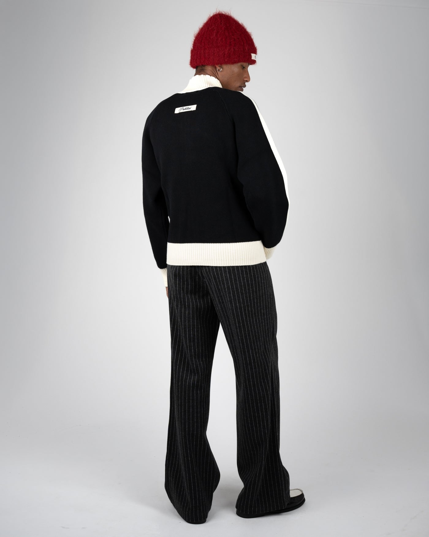 Letterman Knit Jacket | Black