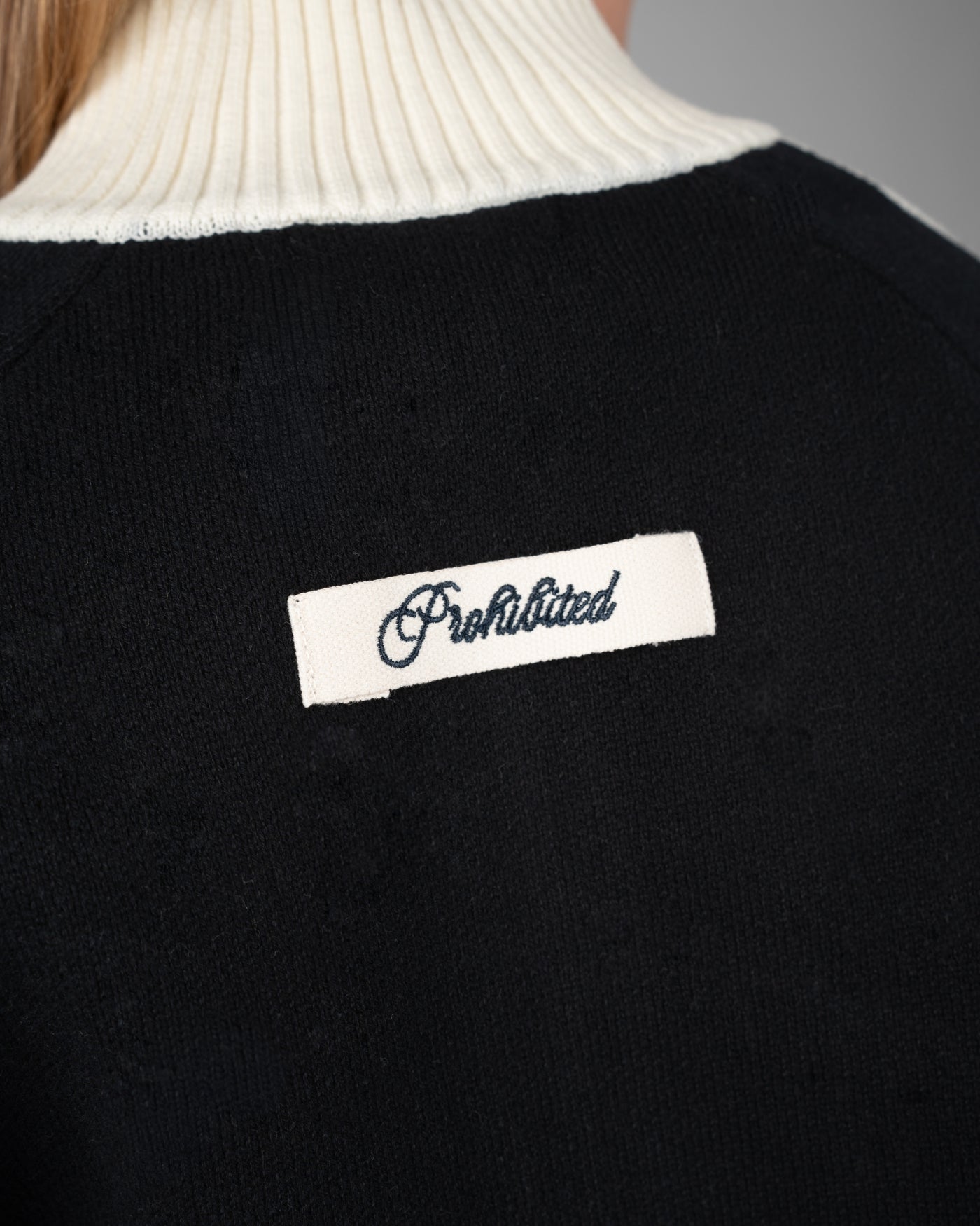 Letterman Knit Jacket | Black