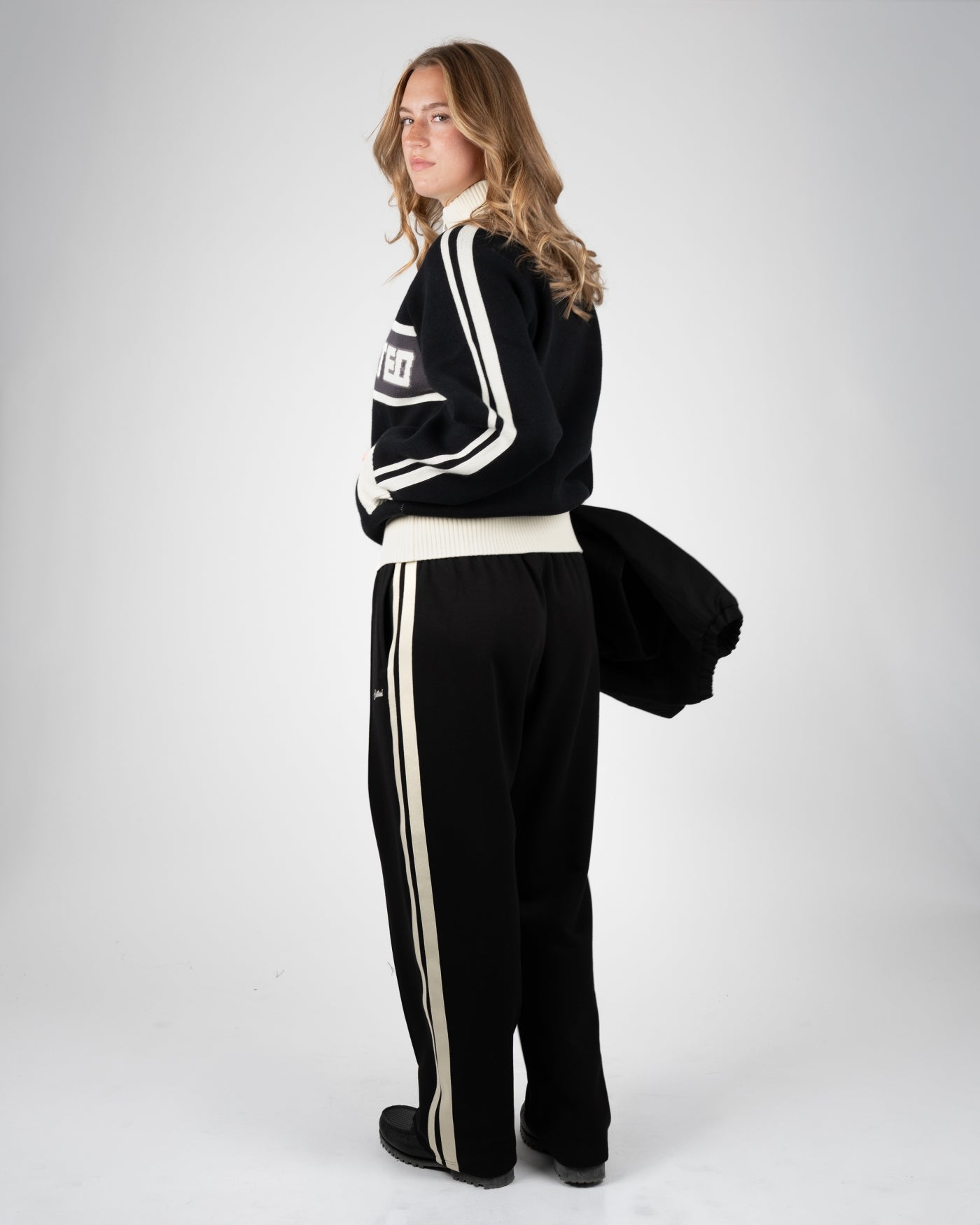 Letterman Knit Jacket | Black