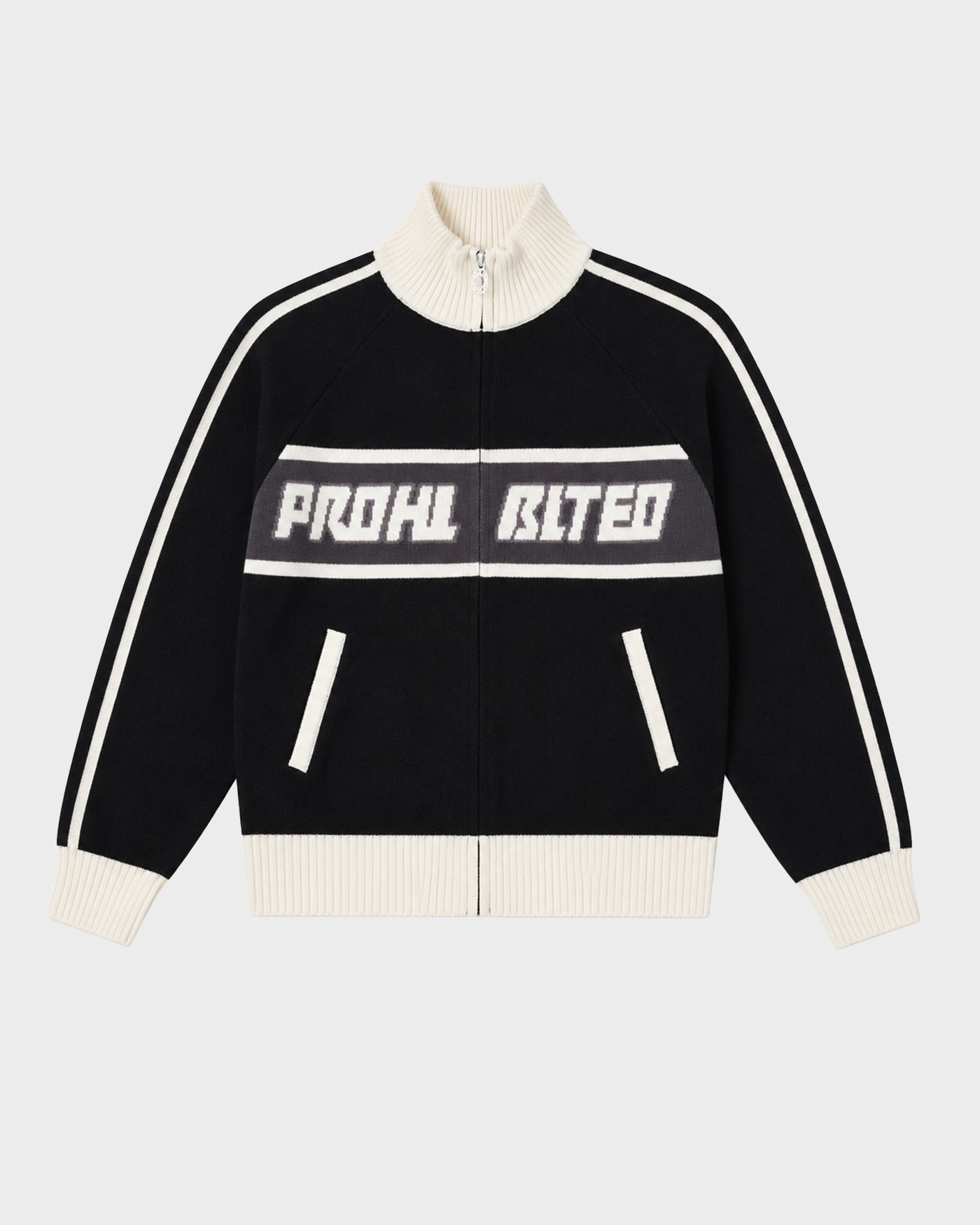 Letterman Knit Jacket | Black