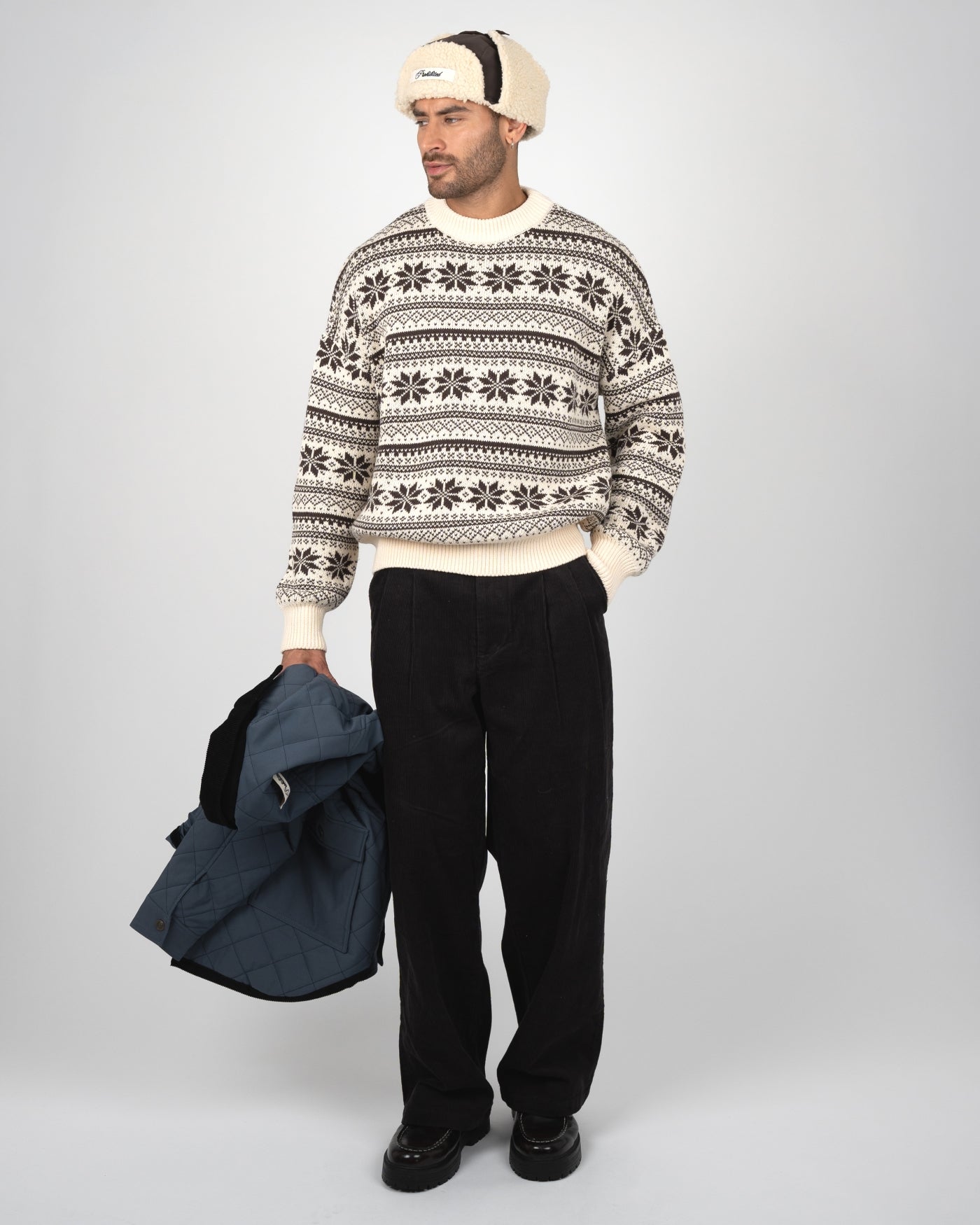 Norwegian Knit Sweater | Dark Brown