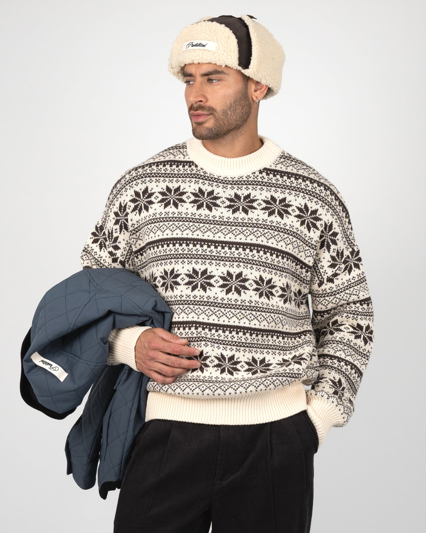 Norwegian Knit Sweater | Dark Brown