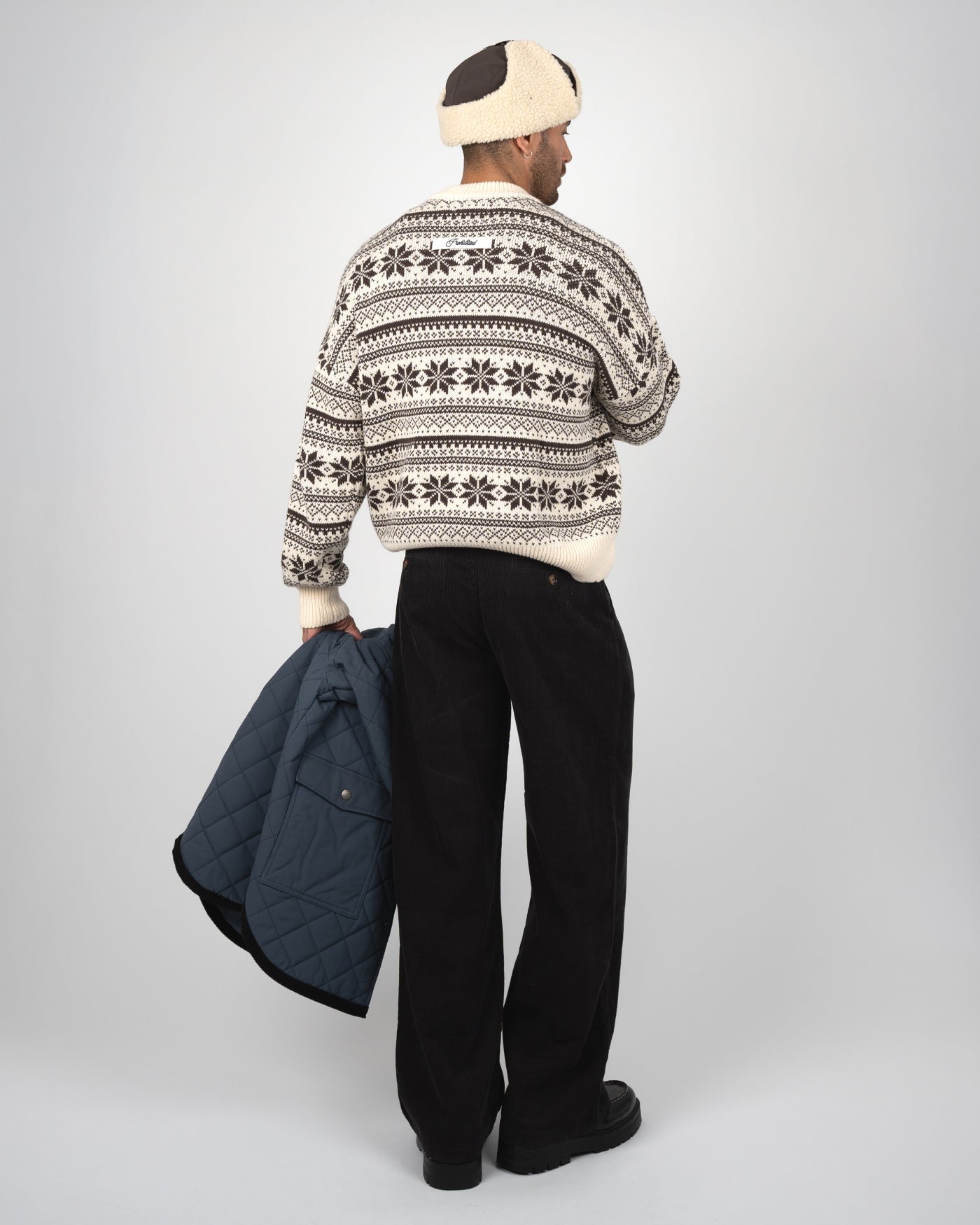 Norwegian Knit Sweater | Dark Brown
